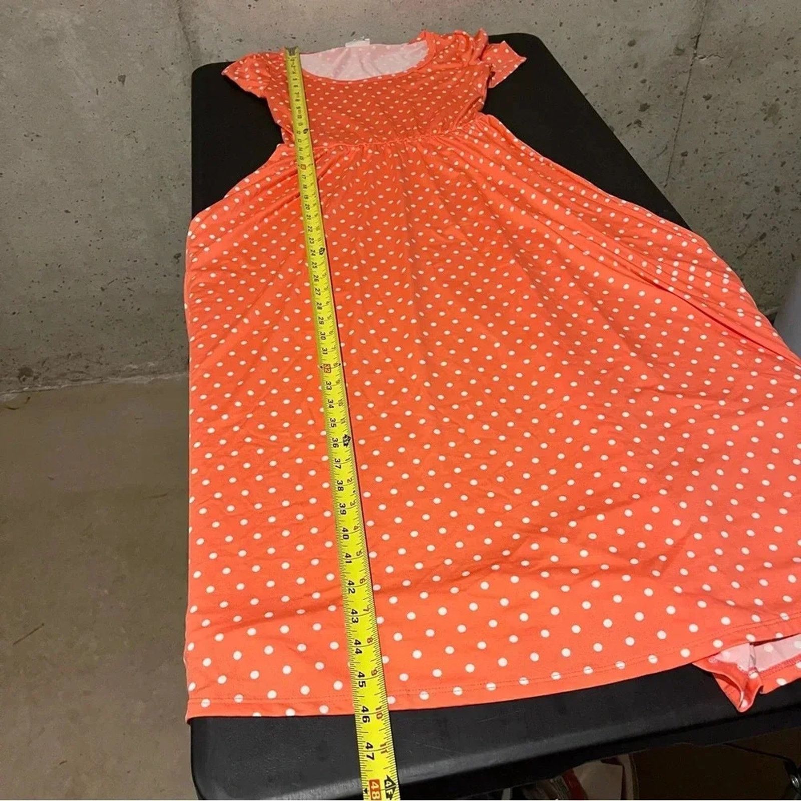 Other Lularoe Riley NWT Size XS Peach With Polka Dots Midi Dress Size XS / US 0-2 / IT 36-38 - 8 Thumbnail