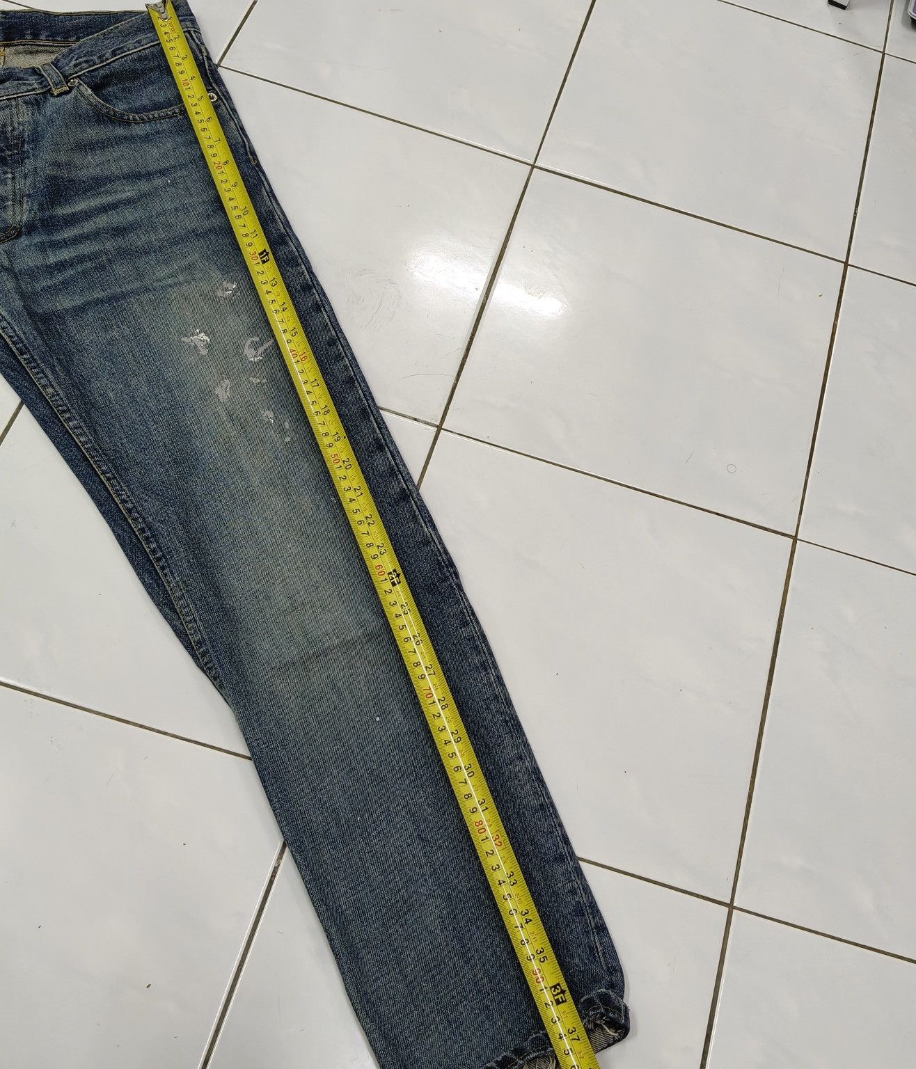 Helmut Lang Vintage Y2K Helmut Lang Paint Splatter Classic Cut Jeans Size US 29 - 17 Thumbnail