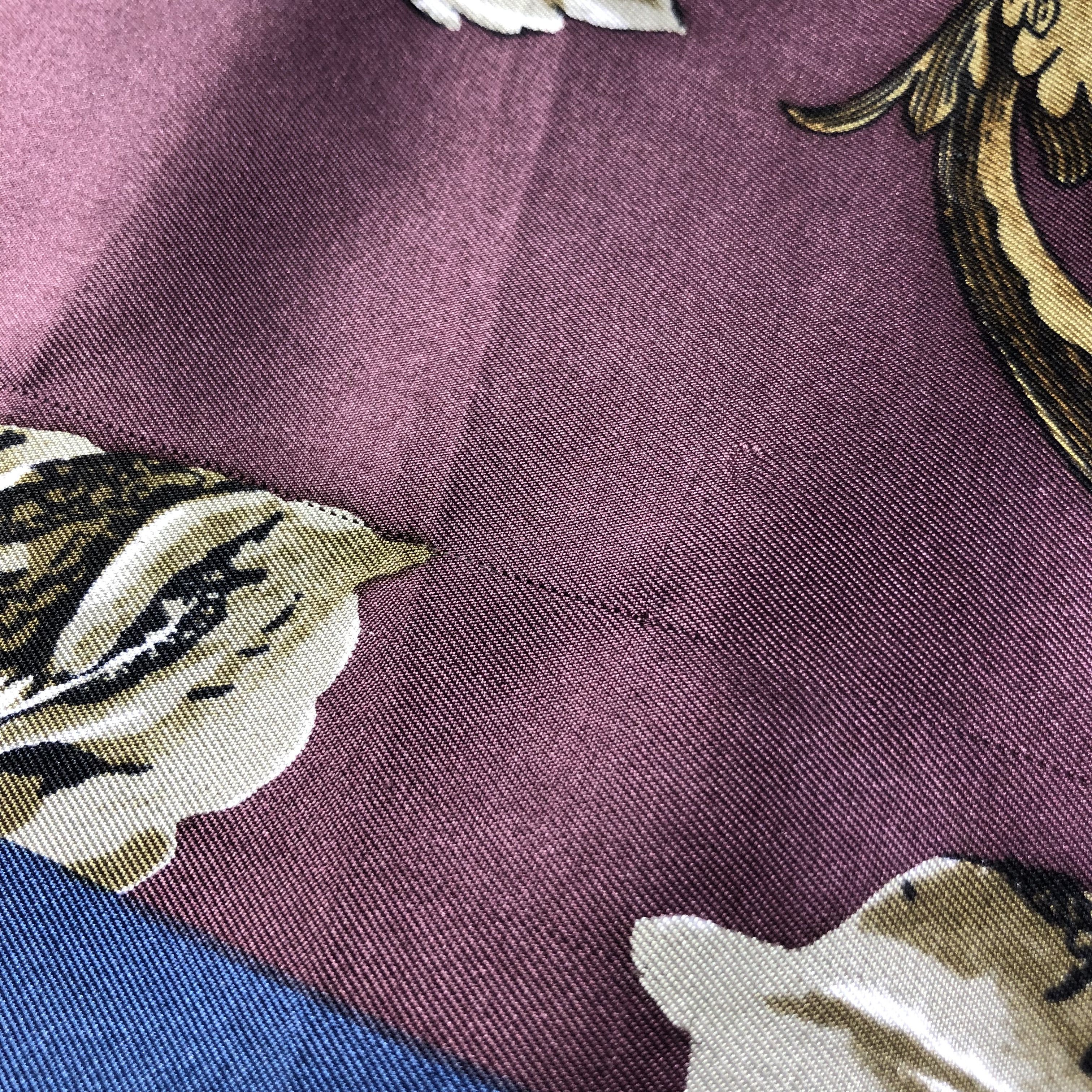 Japanese Brand Luxury Floral Silk Scarf M721 Size ONE SIZE - 4 Thumbnail