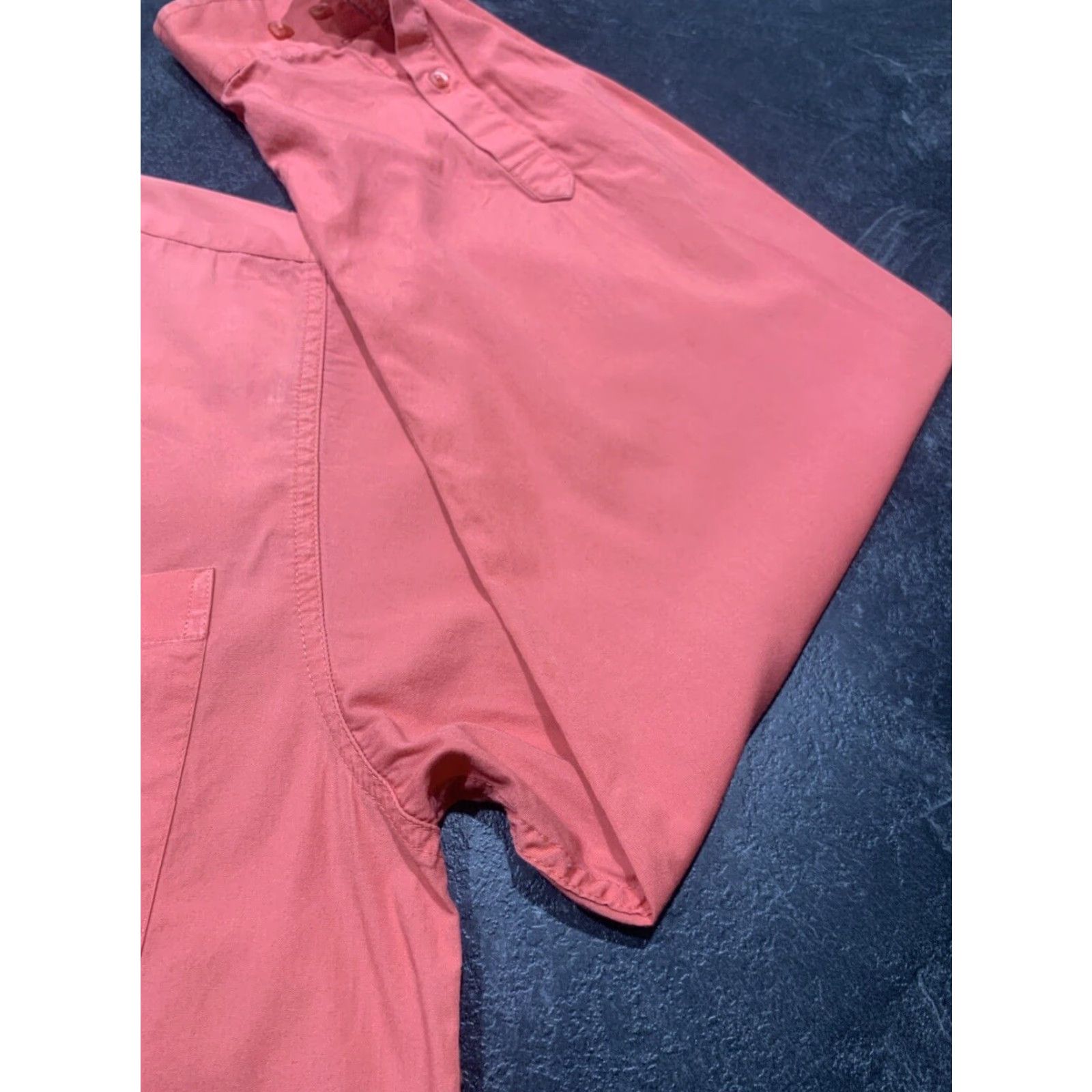 Vintage Cinch Mens Long Sleeve Button Up Shirt Salmon Coral Pink M Medium Size US M / EU 48-50 / 2 - 2 Thumbnail