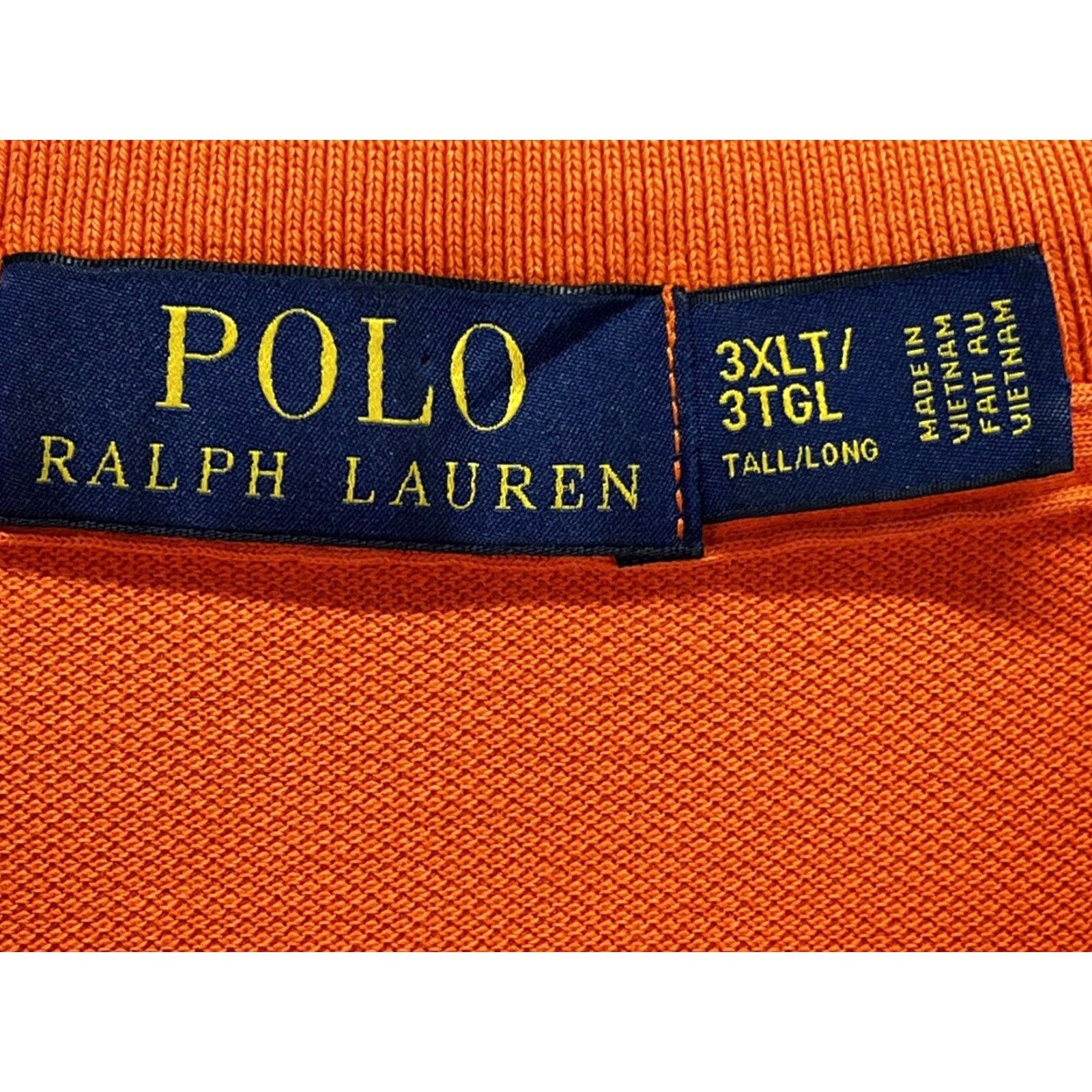 Ralph Lauren VINTAGE Polo Ralph Lauren Polo Shirt Big & Tall 3XLT Men Orange Knit Collar Short Sleeve - with Flaws Size US XXL / EU 58 / 5 - 4 Thumbnail