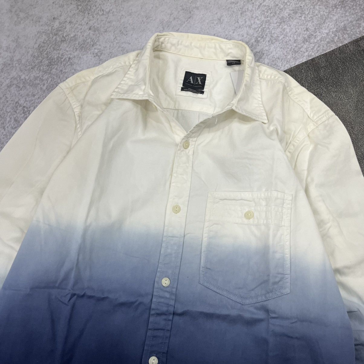 Armani Exchange ARMANI EXCHANGE '15 ombre gradient button up shirt Size US L / EU 52-54 / 3 - 3 Thumbnail