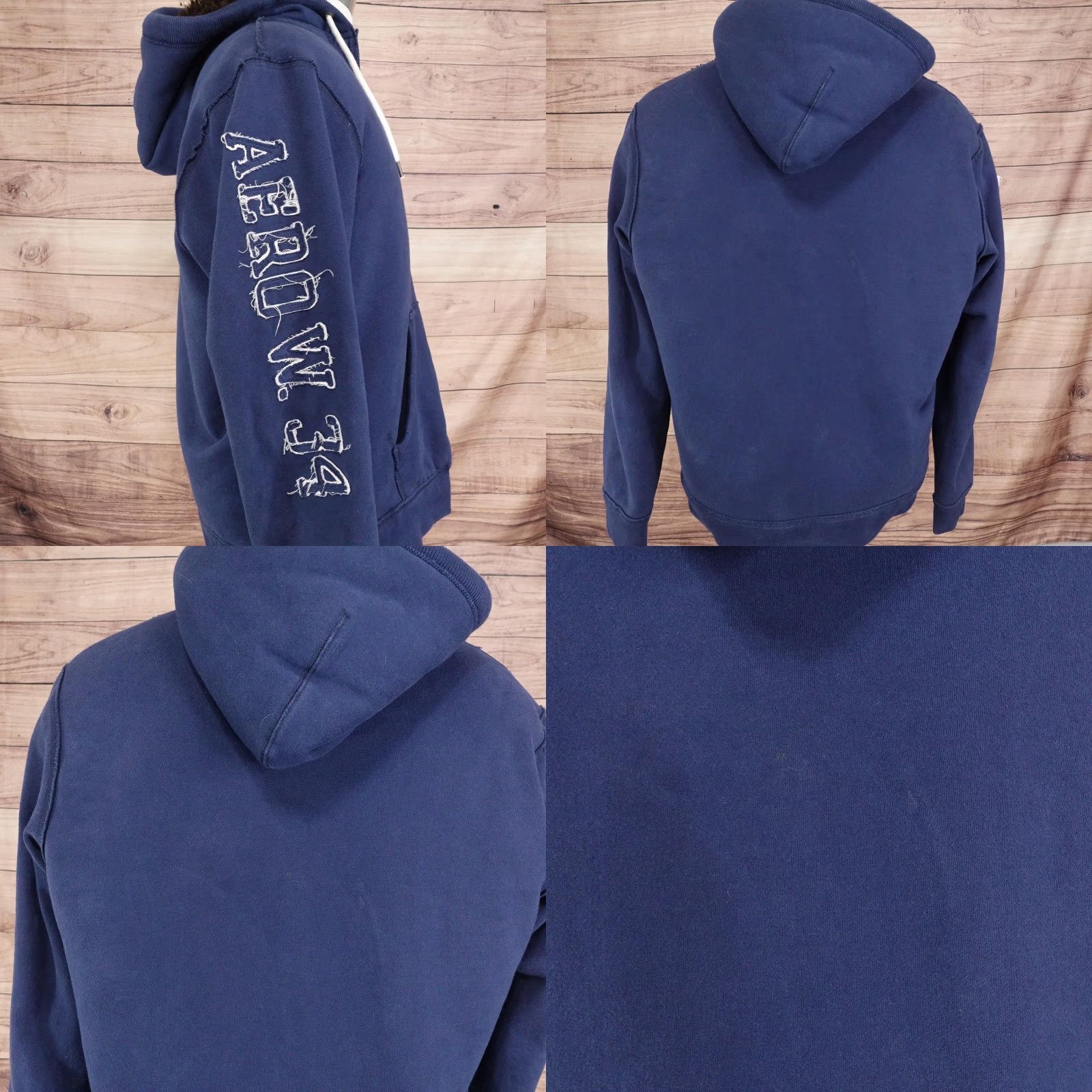 Aeropostale VINTAGE Aeropostale Hoodie Mens L Blue Full Zip Faux Fur Lined AERO Sherpa Y2K VTG 00s Size US L / EU 52-54 / 3 - 8 Thumbnail