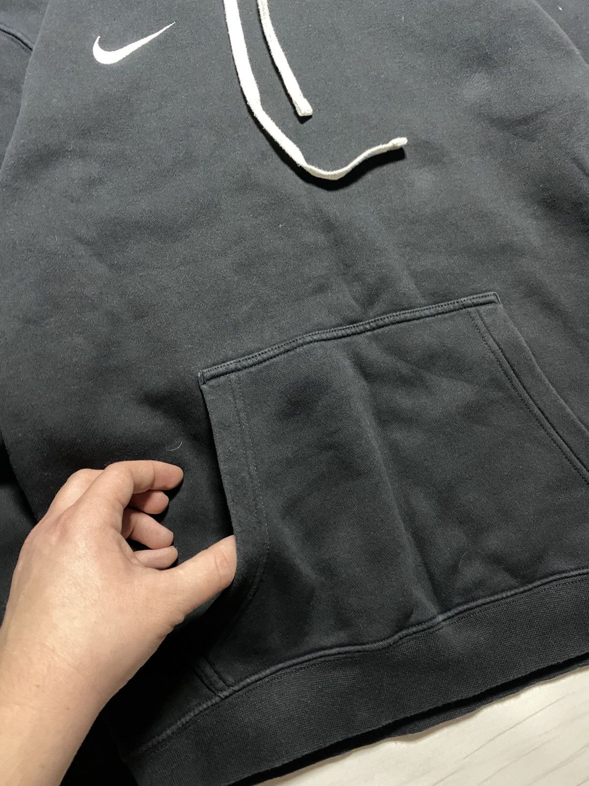 Nike × Vintage Vintage Nike Embroidered Swoosh Logo Box Fit Faded hoodie Size US S / EU 44-46 / 1 - 5 Thumbnail