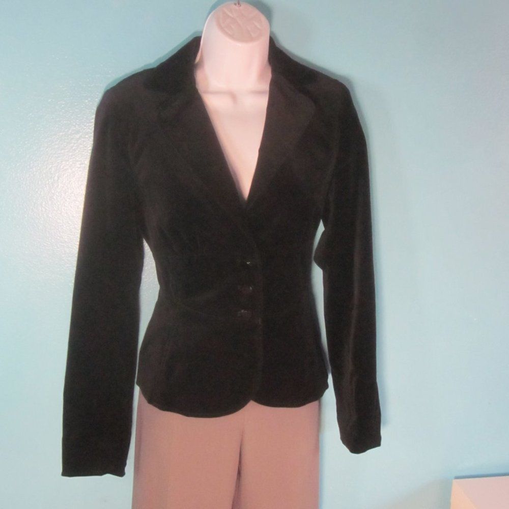 Laundry by Shelli Segal Vintage Laundry by Shelli Segal Womens Black Velvet Blazer Size S / US 4 / IT 40 - 11 Thumbnail