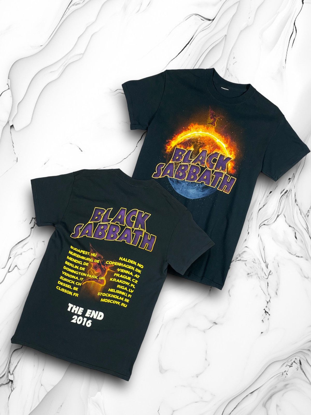 BLACK SABBATH ツアーTシャツ 2016 Vintage 2016 Black Sabbath The End Tour Black T-shirt Sz S