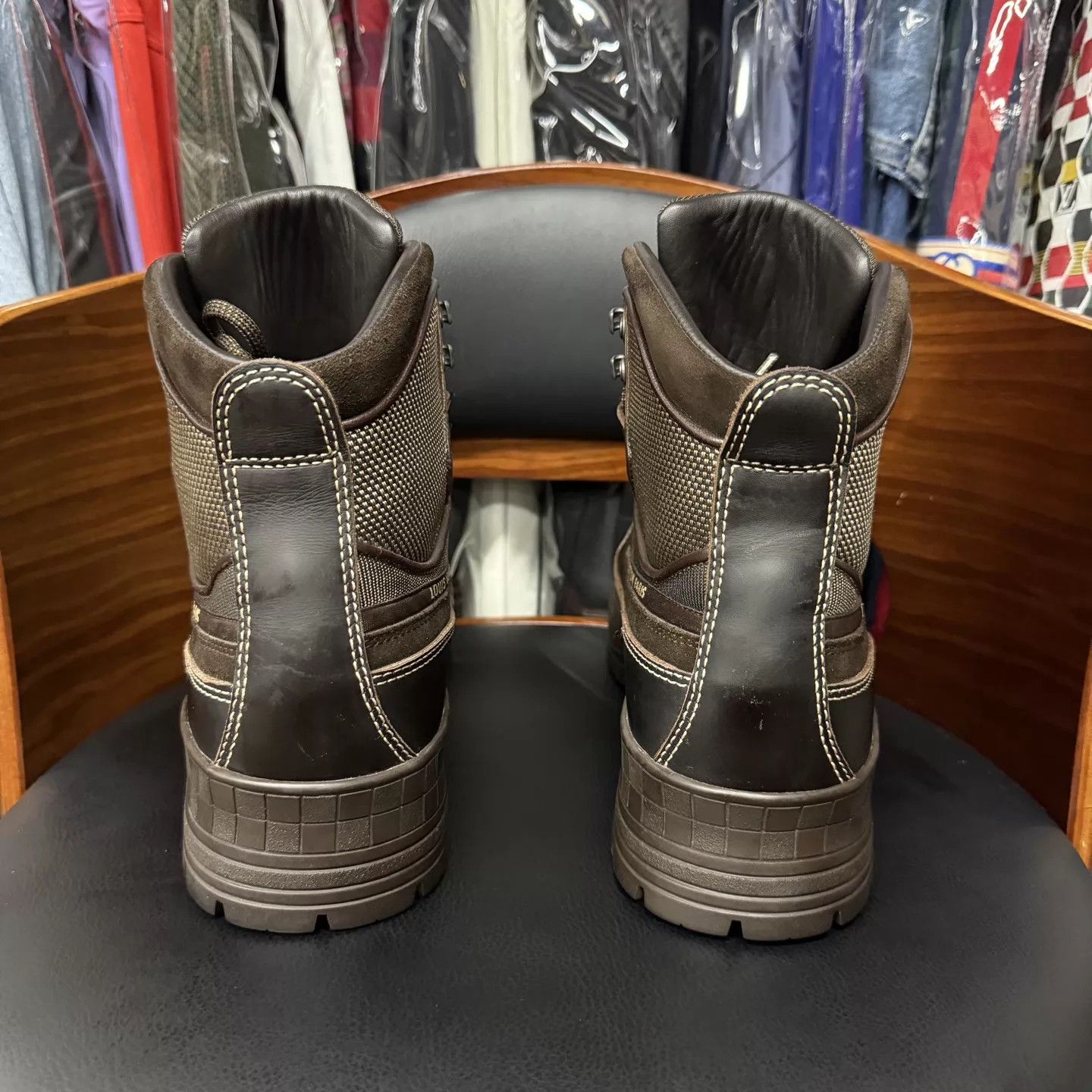 Louis Vuitton LV brown color-blocked leather hiking boots 9.5/43.5 new Size US 9.5 / EU 42-43 - 3 Thumbnail