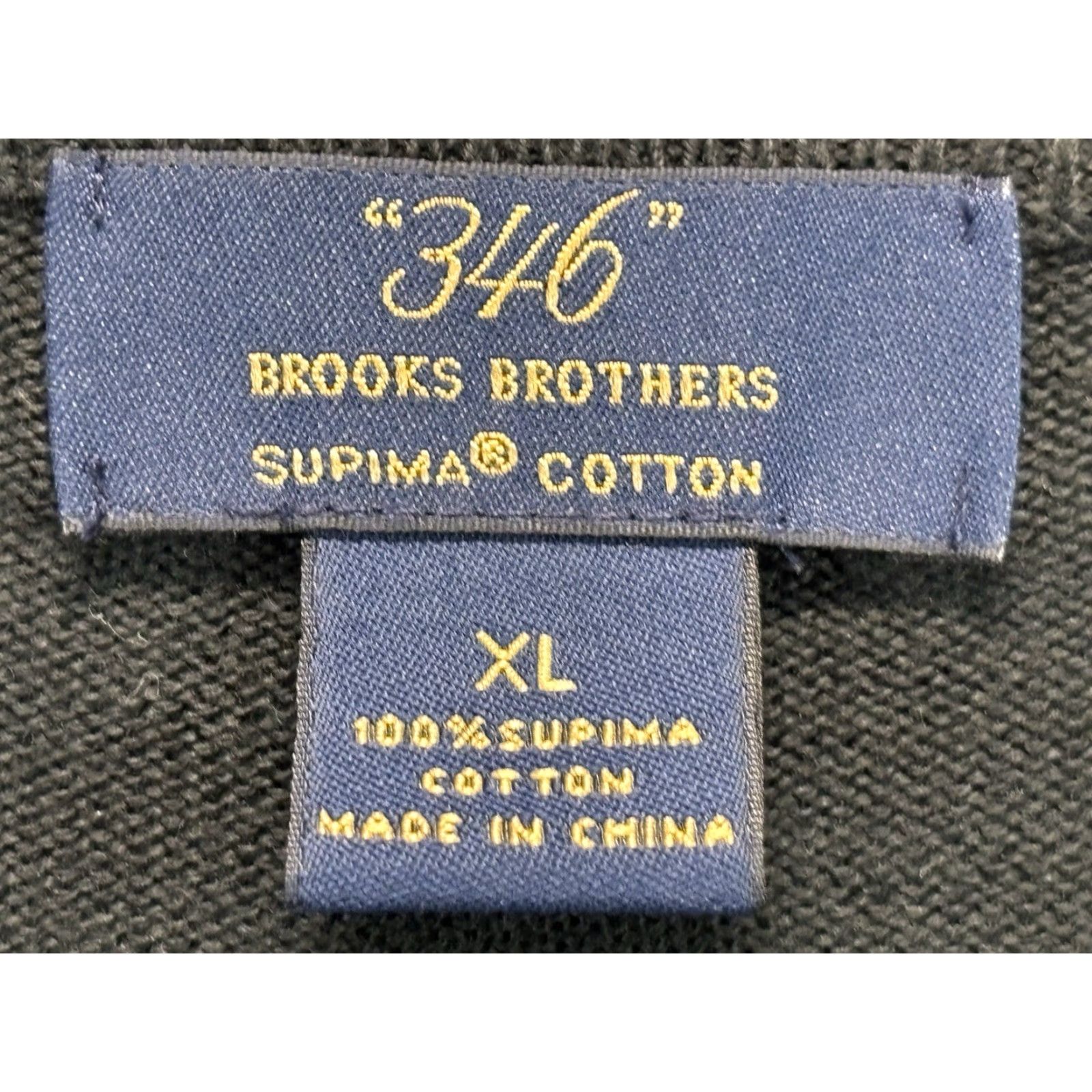 Brooks Brothers **Brooks Brothers Men Black X-Large V-Neck Pullover Supima Cotton Knit** User: **Brooks Brothers Men X-Large Black V-Neck Supima Cotton Knit Sweater** Size US XL / EU 56 / 4 - 4 Thumbnail