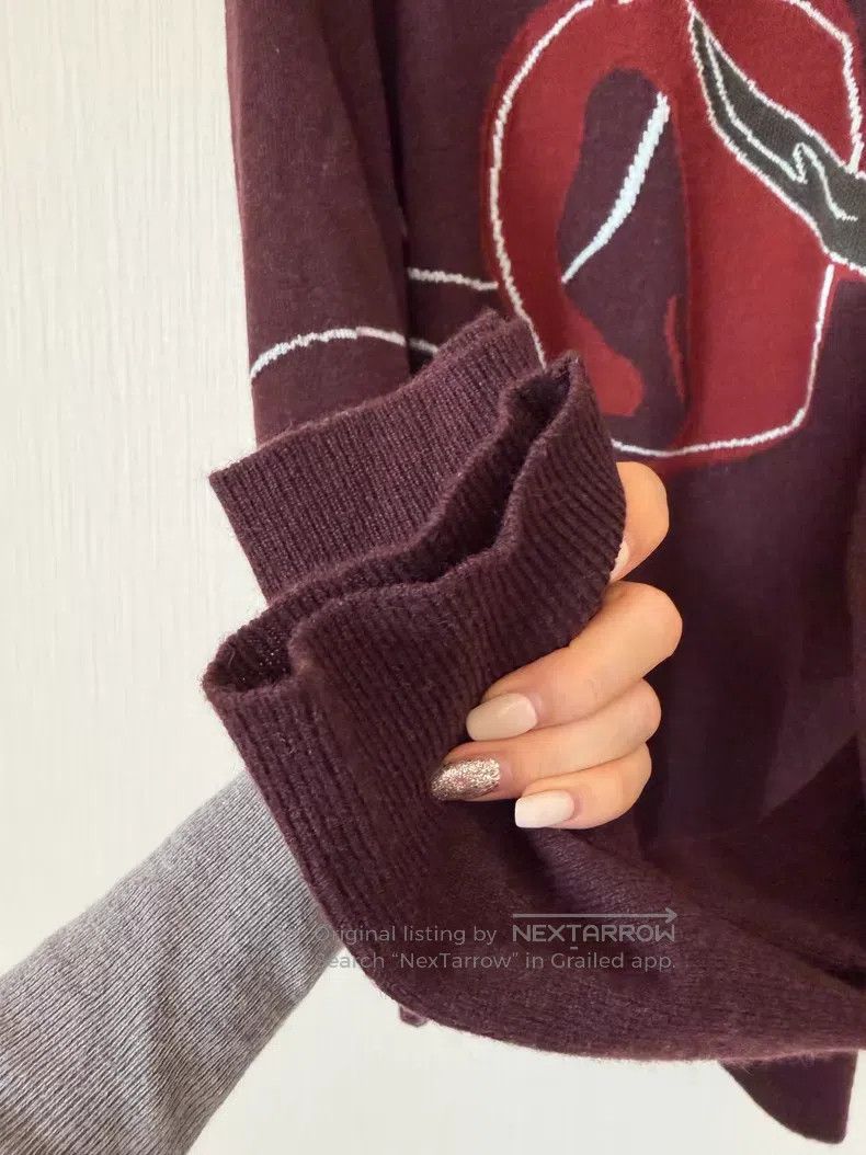 Hermes Hermes Men's Cashmere Sweater with Red Apple Pattern Size US XL / EU 56 / 4 - 6 Thumbnail