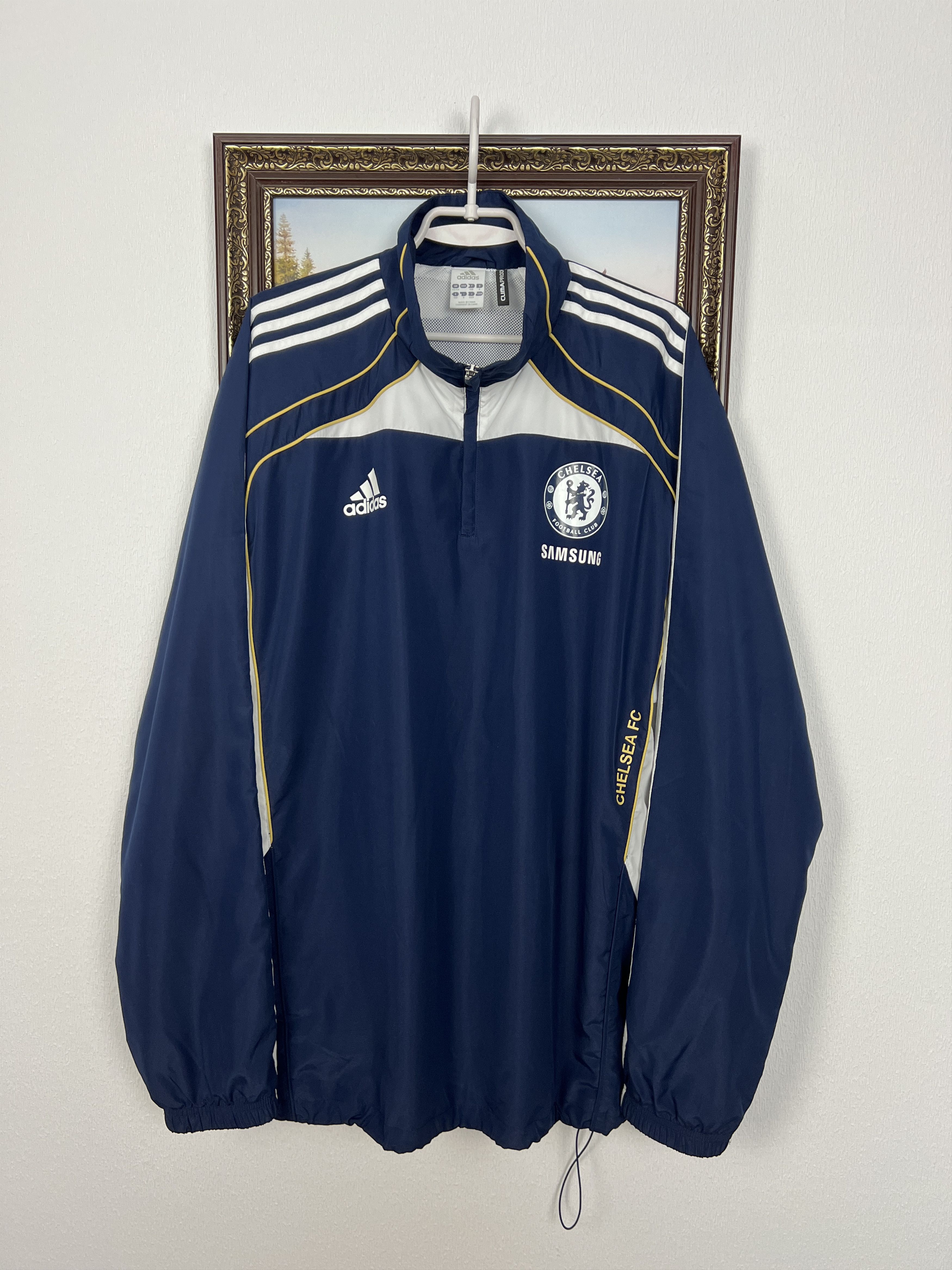 Adidas Vintage Adidas Chelsea Football Jacket Soccer Blue Train Size US XXL / EU 58 / 5 - 1 Thumbnail
