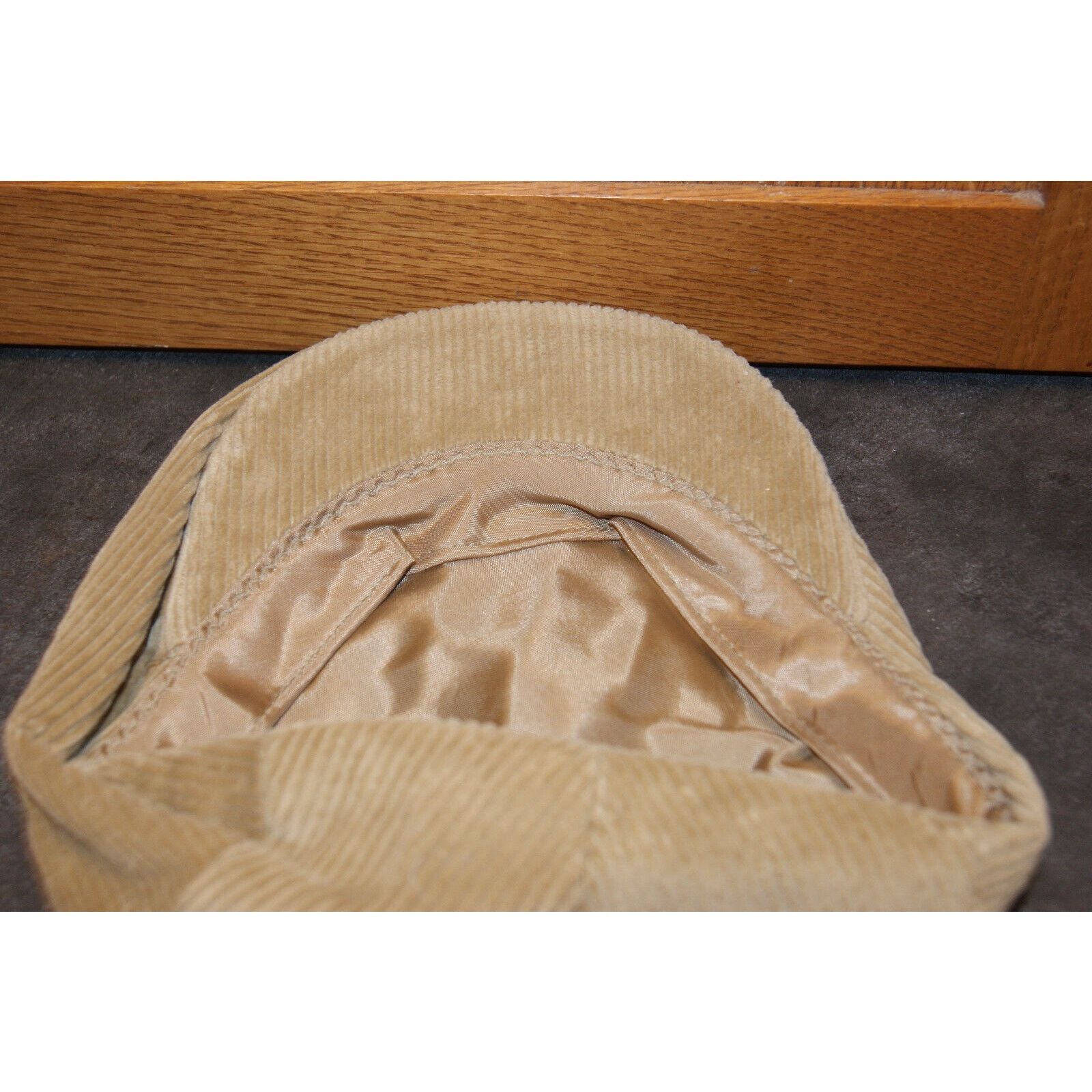 Other VTG Corduroy Cabbie Newsboy Hat Satin Lined Union USA M Size ONE SIZE - 6 Thumbnail