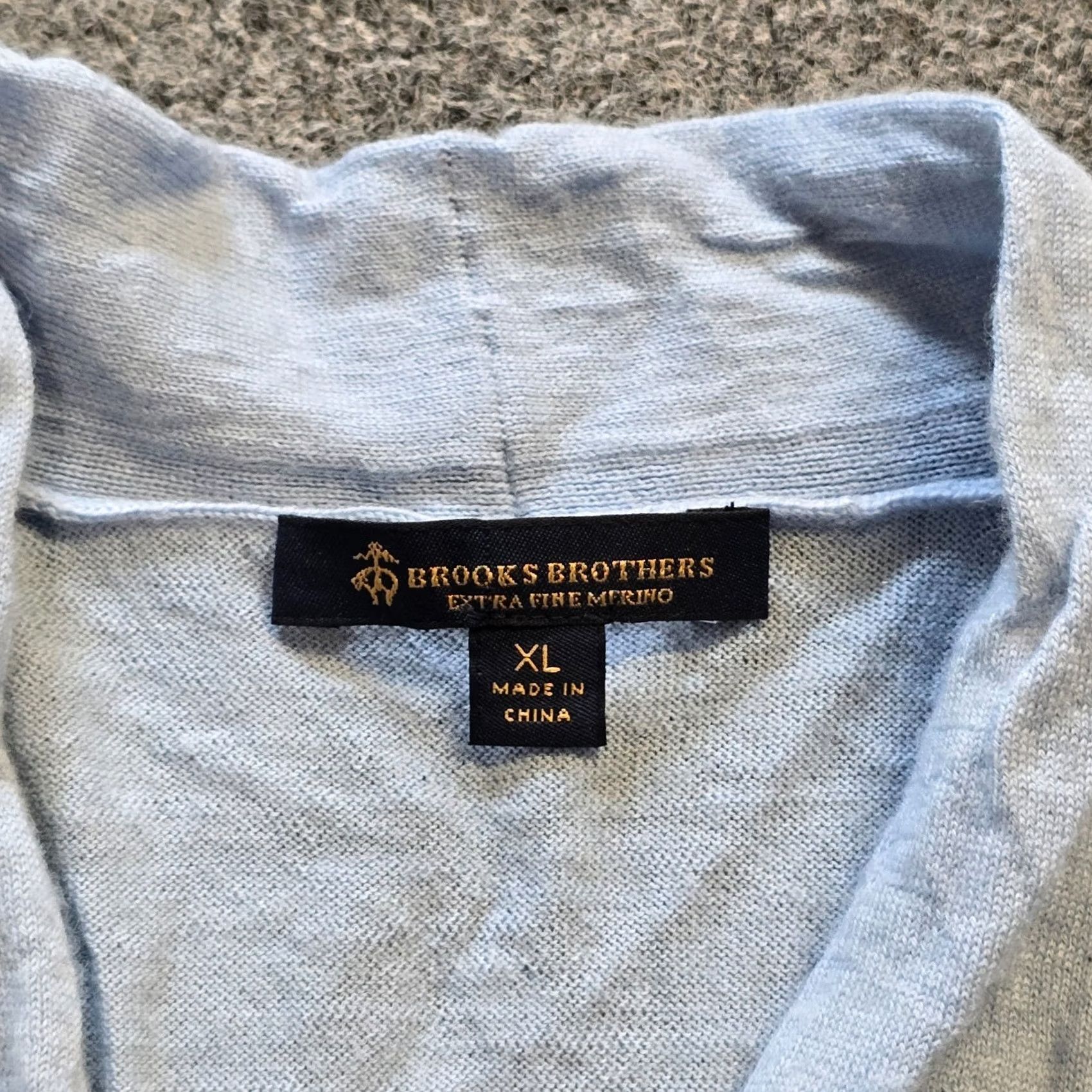 Brooks Brothers Brooks Brothers Sweater Womens XL Blue Merino Wool Collared Capsule Career Pullover Knit Shirt Style Classic Winter Fall Size XL / US 12-14 / IT 48-50 - 4 Thumbnail