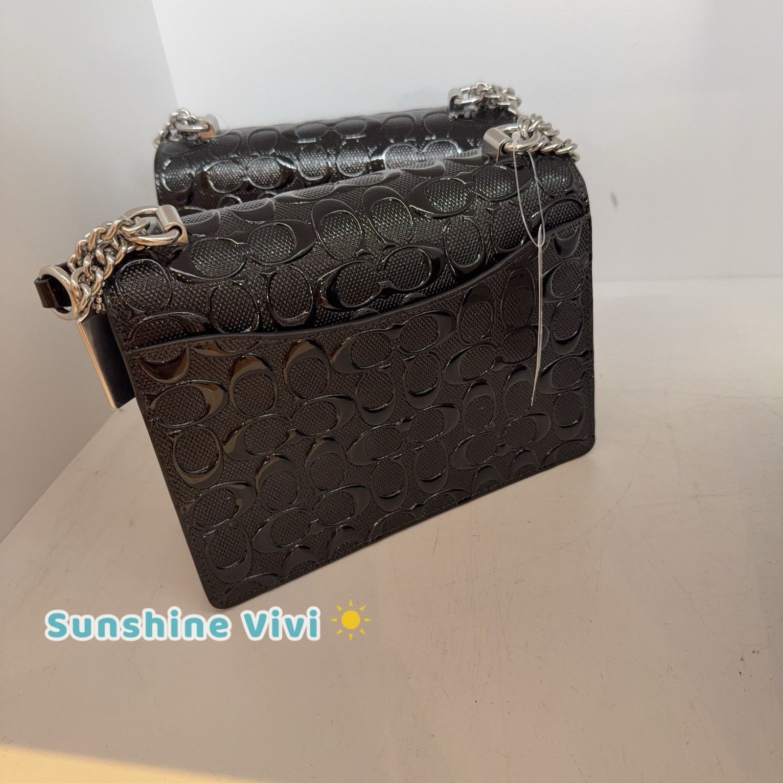 Coach NWT Coach Klare Crossbody Bag Leather CDY99 Silver/Black Size ONE SIZE - 6 Thumbnail