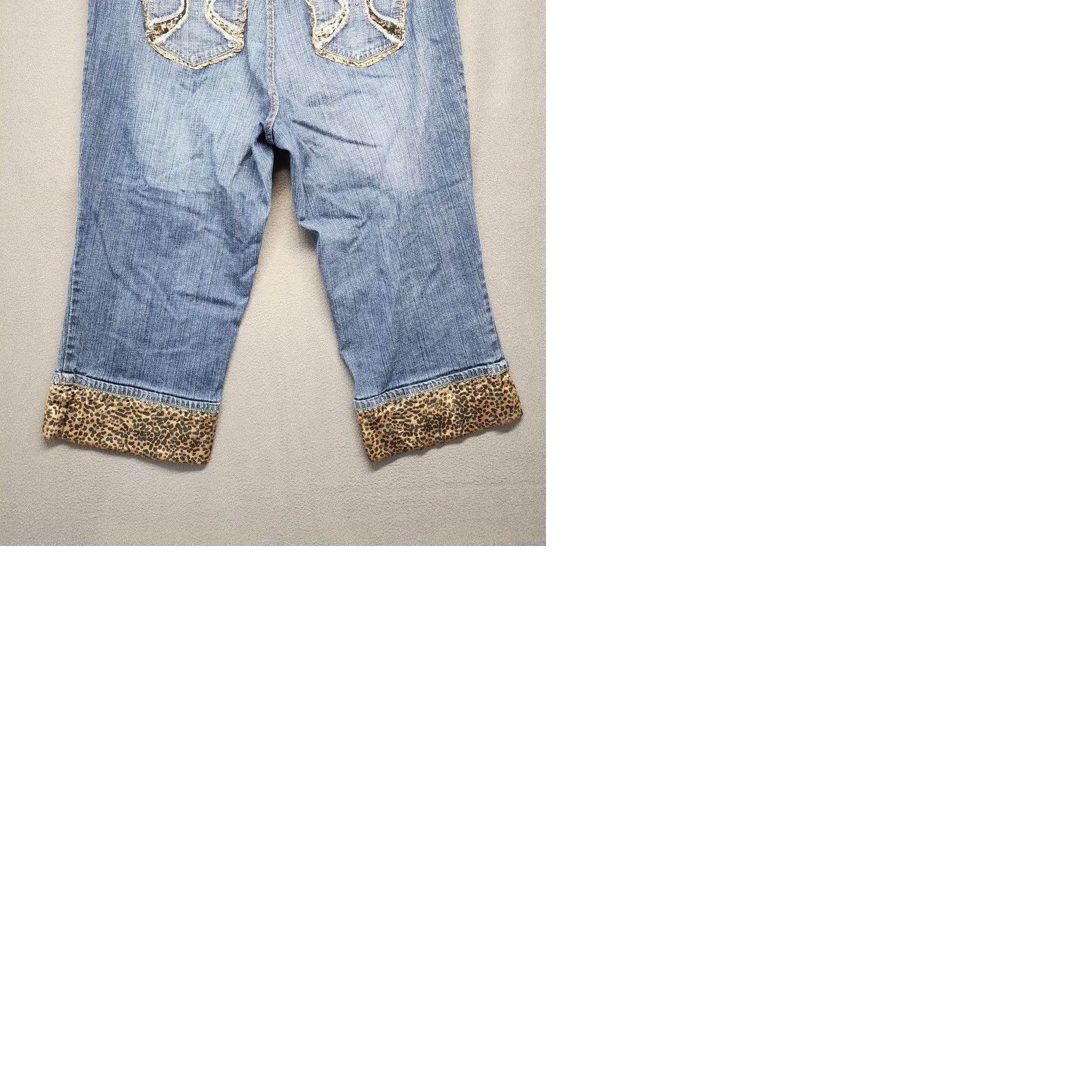 Vintage VINTAGE Ashley Stewart Set Womens 16W Cropped Jeans and Jacket Cheetah Animal Print Vtg Womens Boys? Size 38" / US 16 / IT 52 - 12 Thumbnail