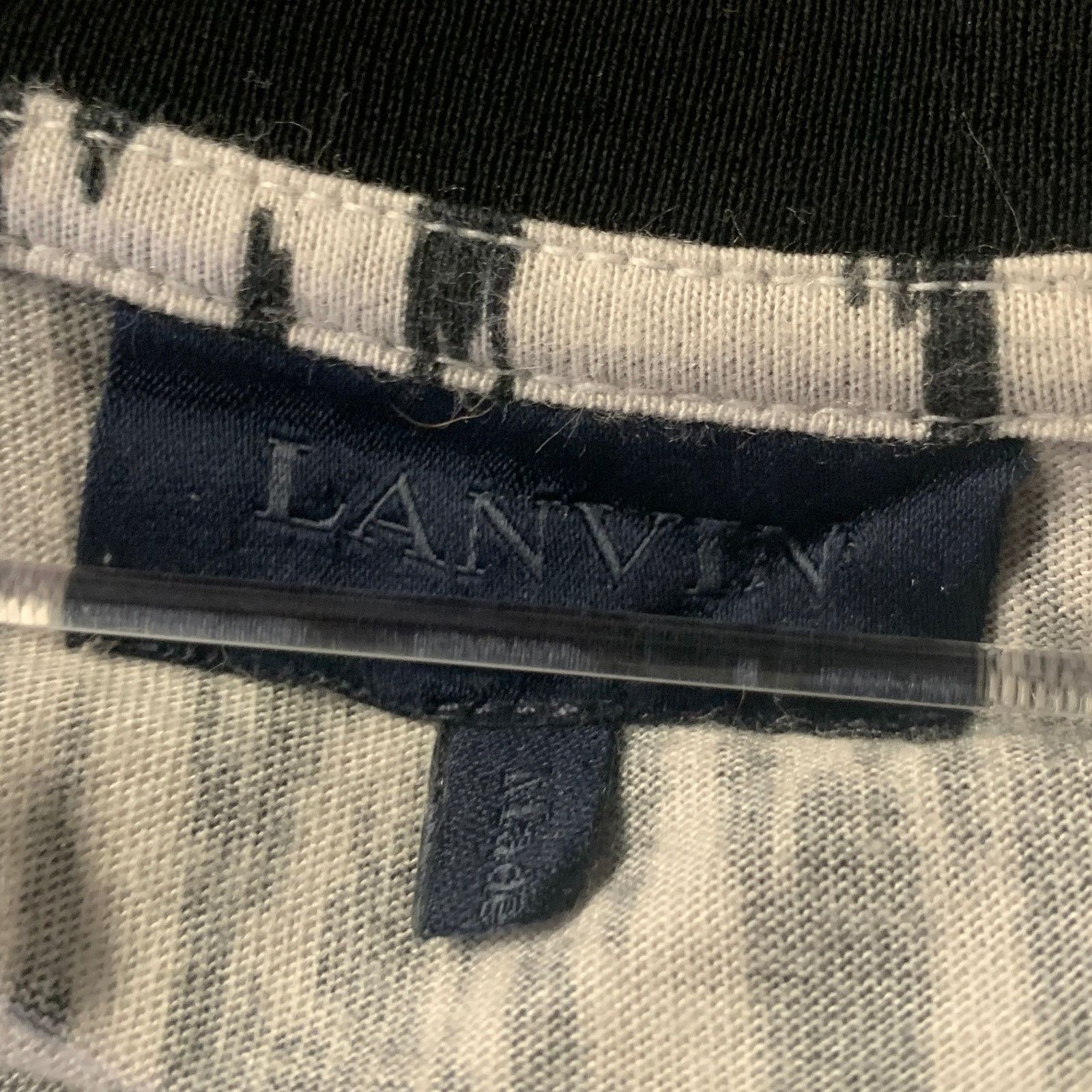 Lanvin LANVIN Size M White Black Abstract Cotton Blend T-shirt Size US M / EU 48-50 / 2 - 5 Thumbnail