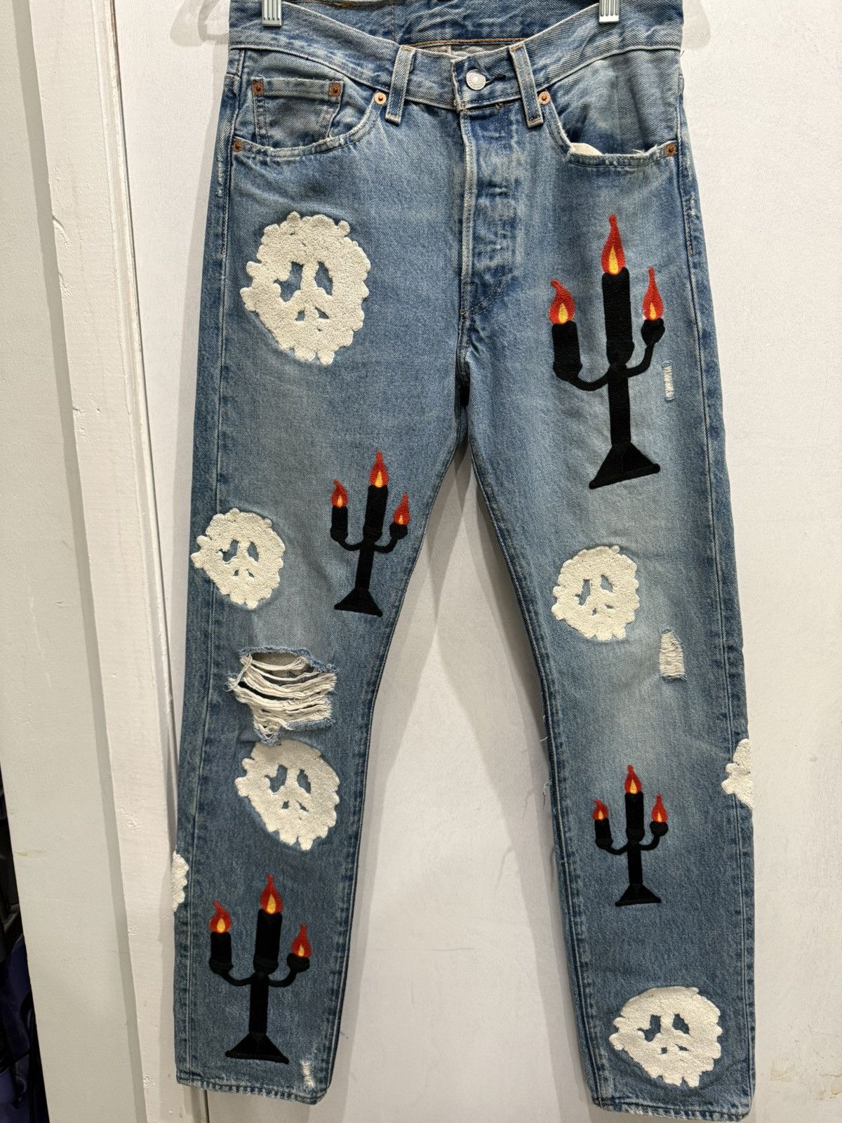 DENIM TEARS × Virgil Abloh Virgil Abloh Denim Tears 'Message in a Tear' Size US 29 - 1 Thumbnail