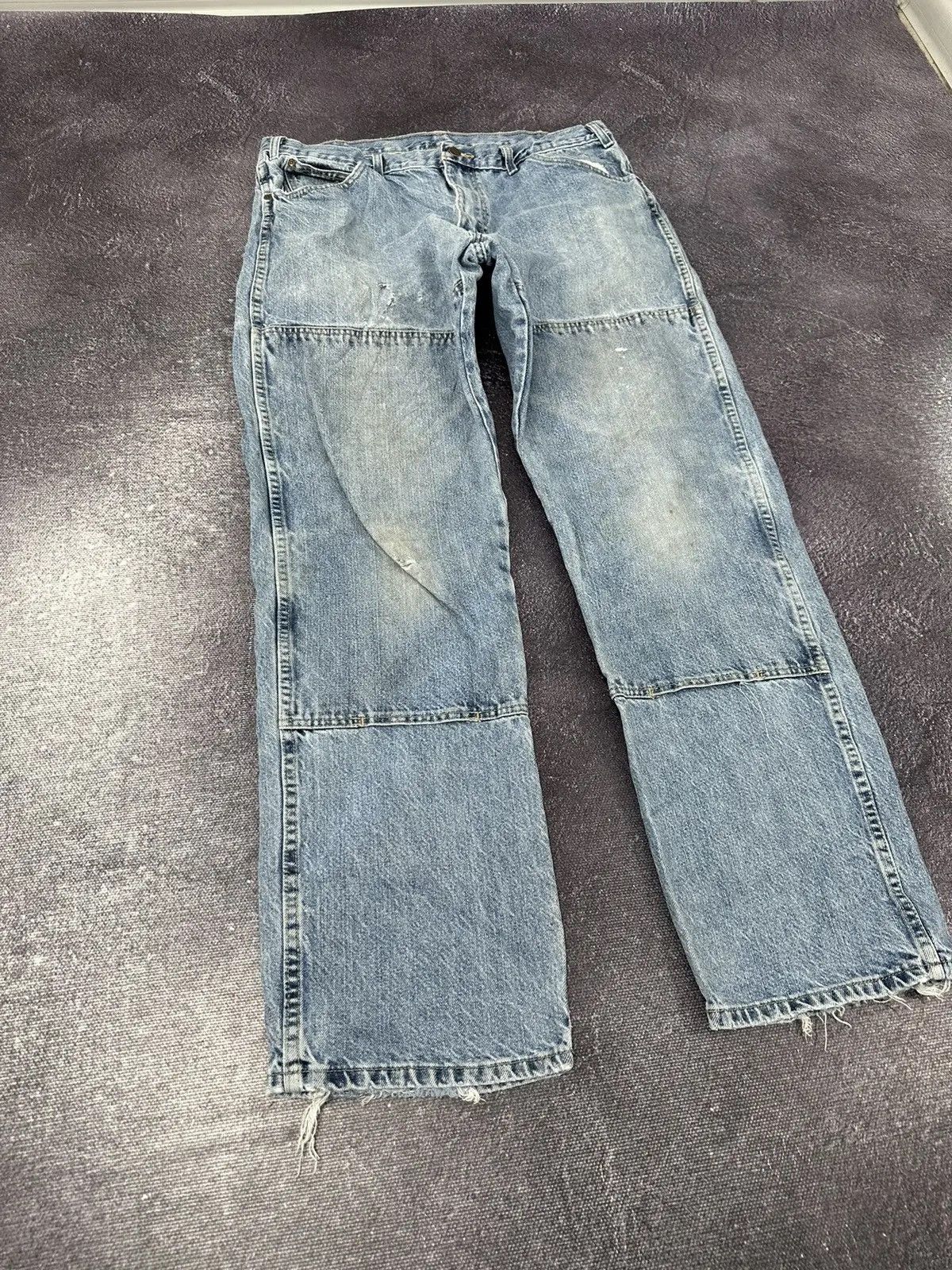 Dickies × Vintage Vintage Dickies Double Knee Denim Light Blue Work Hype Jeans Size US 36 / EU 52 - 7 Thumbnail