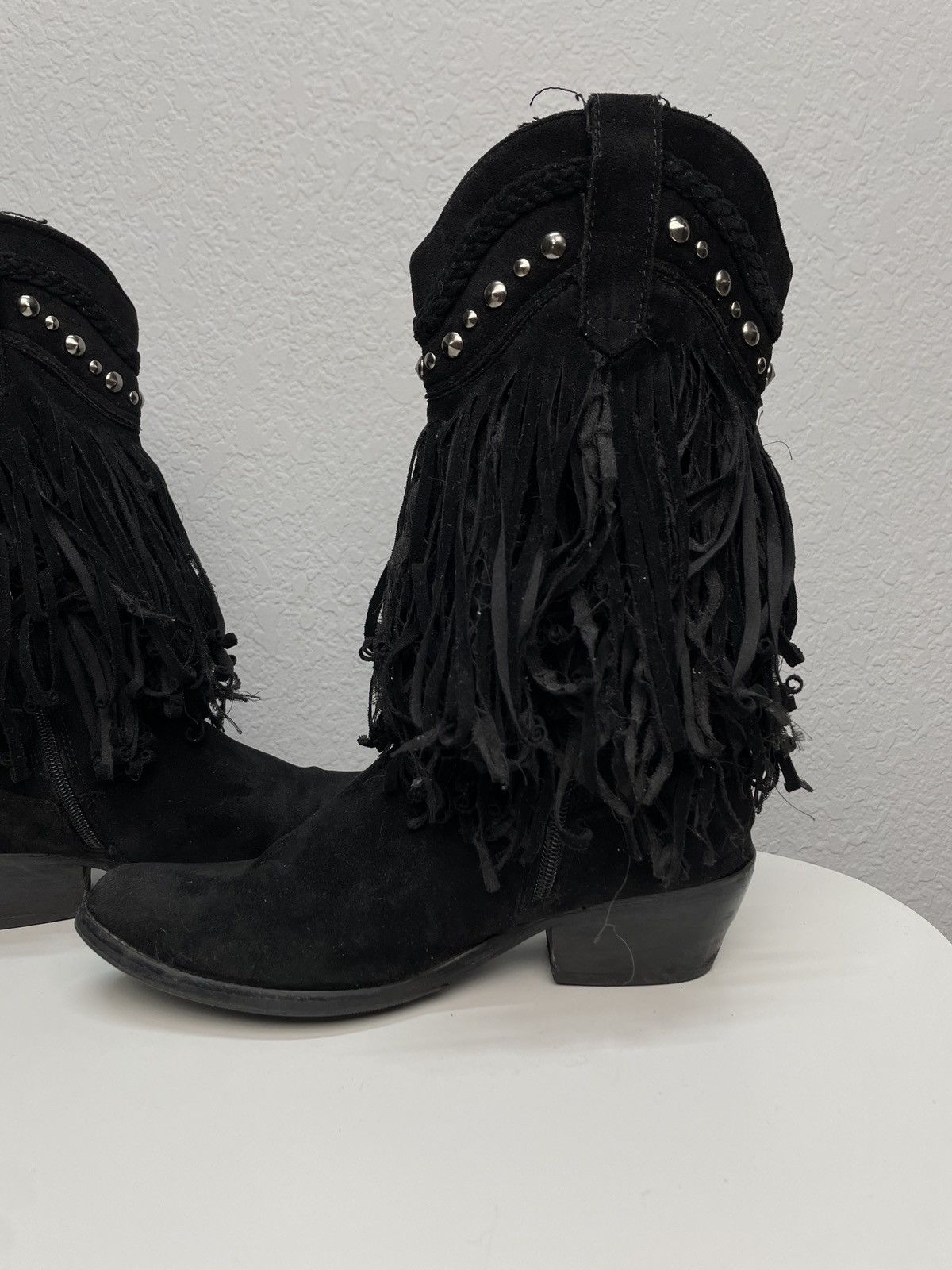 If Six Was Nine Vintage Italian AS 98 Rick Owens Style Leather Suede Boots Size US 8 / IT 38 - 5 Thumbnail