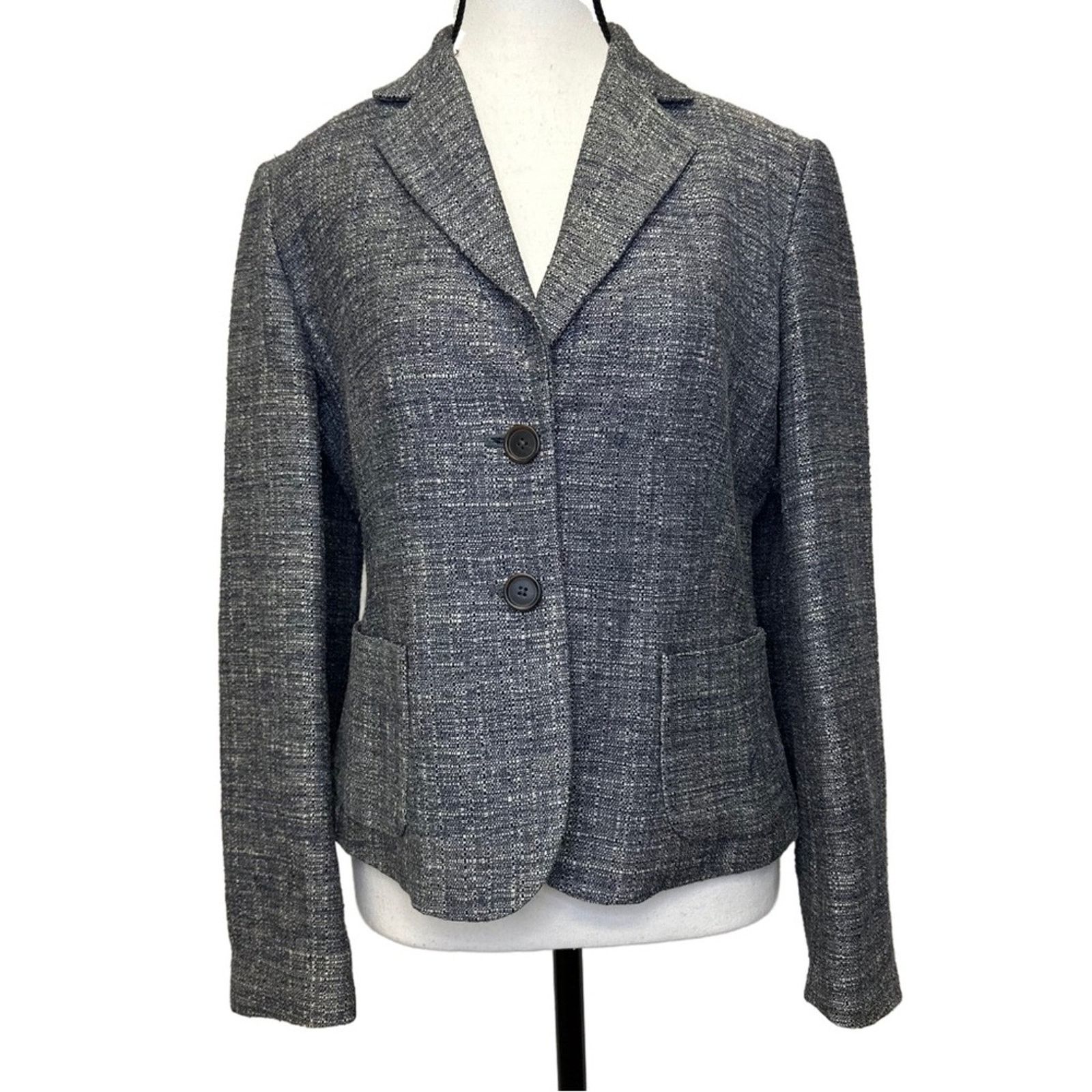 Banana Republic Banana Republic Women’s Tweed Blazer M Linen, Silk, Wool Size M / US 6-8 / IT 42-44 - 1 Thumbnail