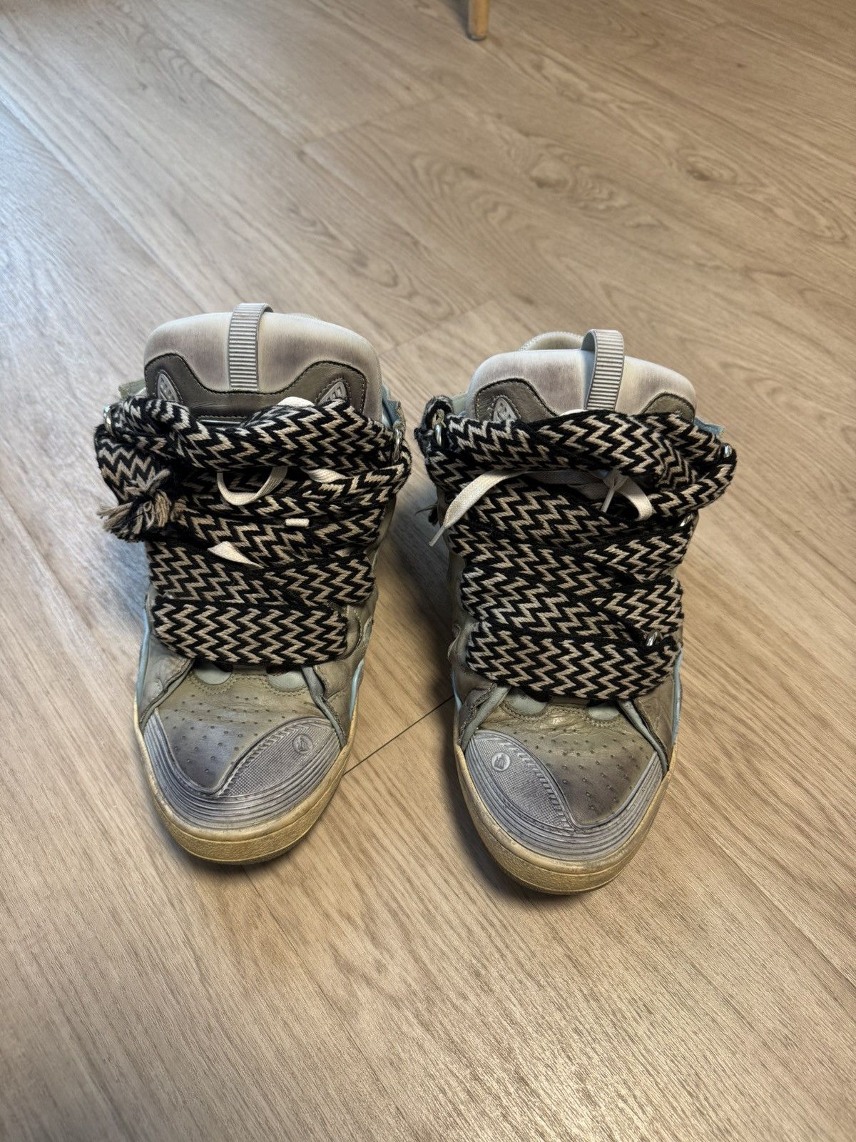 Lanvin Lanvin Distressed Low-Top Sneakers – US12 Size US 12 / EU 45 - 1 Thumbnail
