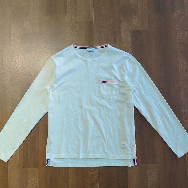 Thom Browne Thom Browne Round collar white long sleeves Size US S / EU 44-46 / 1 - 1 Thumbnail