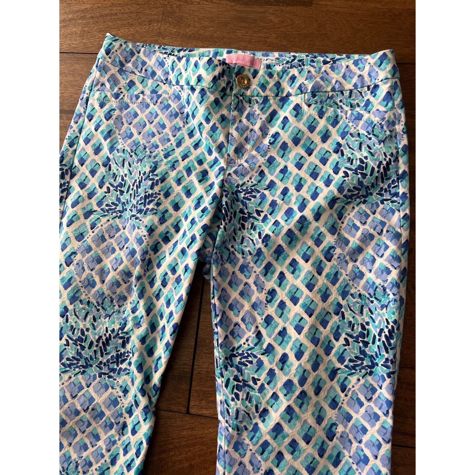 Lilly Pulitzer Lilly Pulitzer Kelly Skinny Ankle Pineapple Pants Size 6 Size 28" / US 6 / IT 42 - 2 Thumbnail
