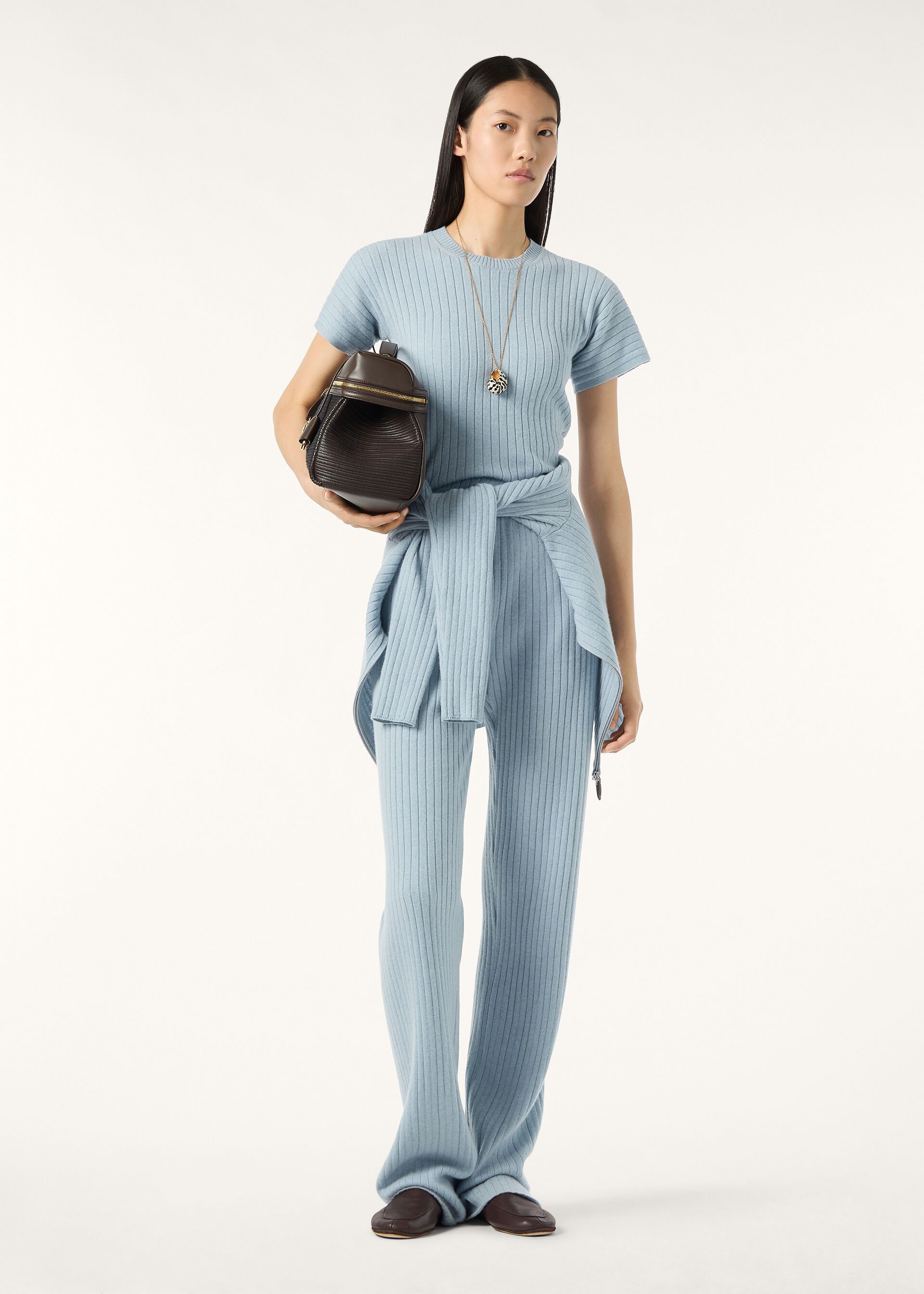 Loro Piana os11x0326 FAQ5242 Baby Coste Pant in Iced Snow Melange Size 27" / US 4 / IT 40 - 2 Thumbnail