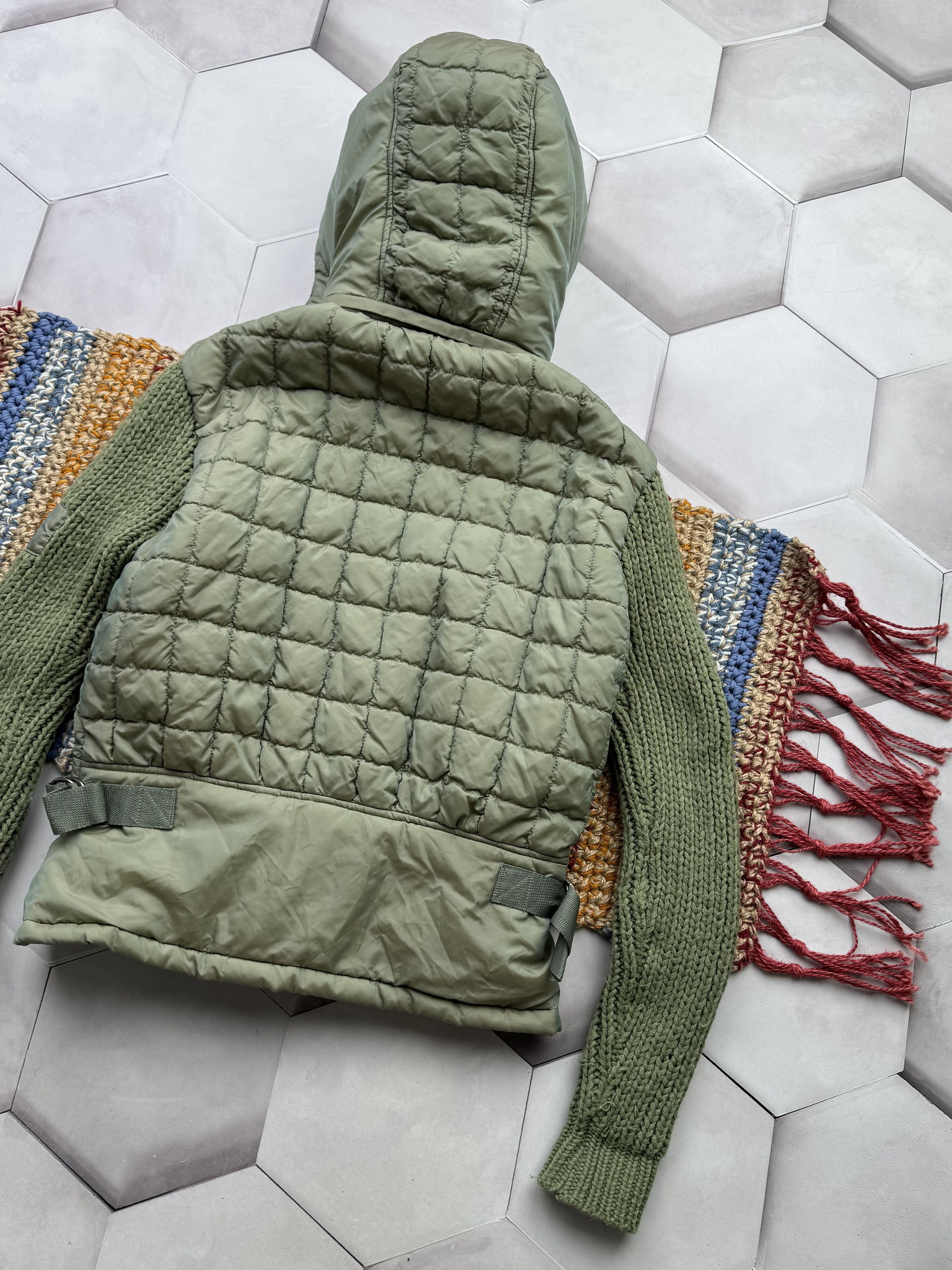 Japanese Brand Vintage Hooded Cropped Jacket With Knitted Sleeve Size M / US 6-8 / IT 42-44 - 8 Thumbnail