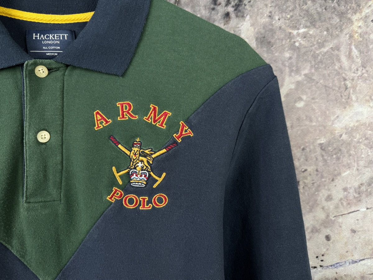 Hackett Men’s Hackett Army Polo Shirt Long Sleeve Regby Size Medium Size US M / EU 48-50 / 2 - 5 Thumbnail