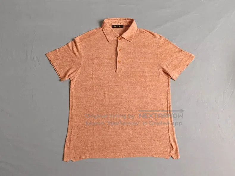 Loro Piana Linen Short Sleeve Polo Shirt.
