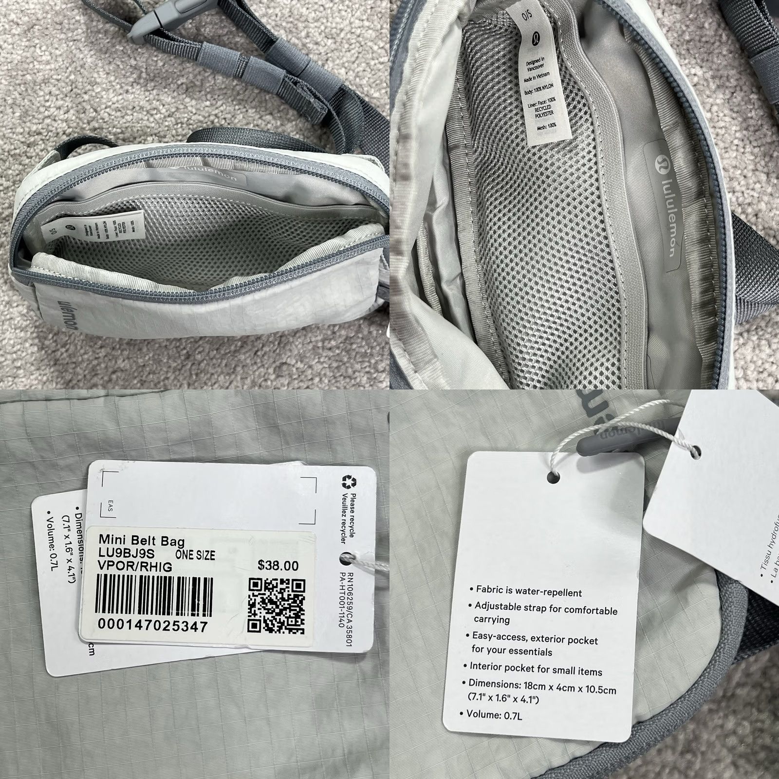 lululemon bag dimensions Phi Delta Epsilon Everywhere Belt 141cm (55.5) Does the 1L Lululemon belt