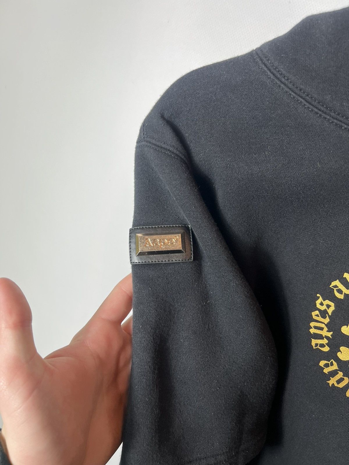 Aape Aape and Planet Earth Gold Outline Double Sleeve Hoodie Size US M / EU 48-50 / 2 - 7 Thumbnail