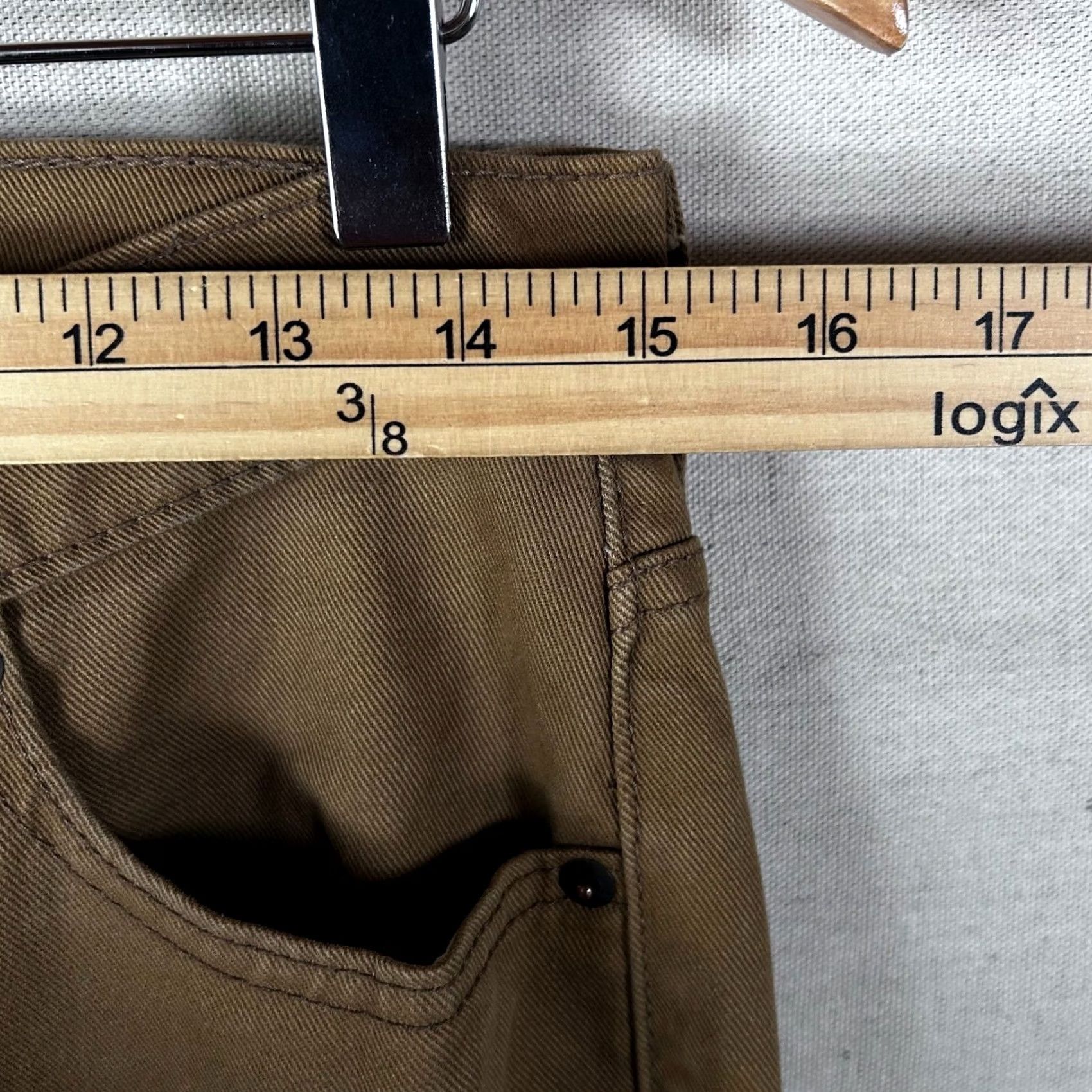 Levi's Levi's 513 Slim Straight Pants Mens Brown Twill 30x30 WaterLess 5-Pocket Denim Khakis Cotton Blend Regular Size 28 Inseam 30 Size US 30 / EU 46 - 6 Thumbnail