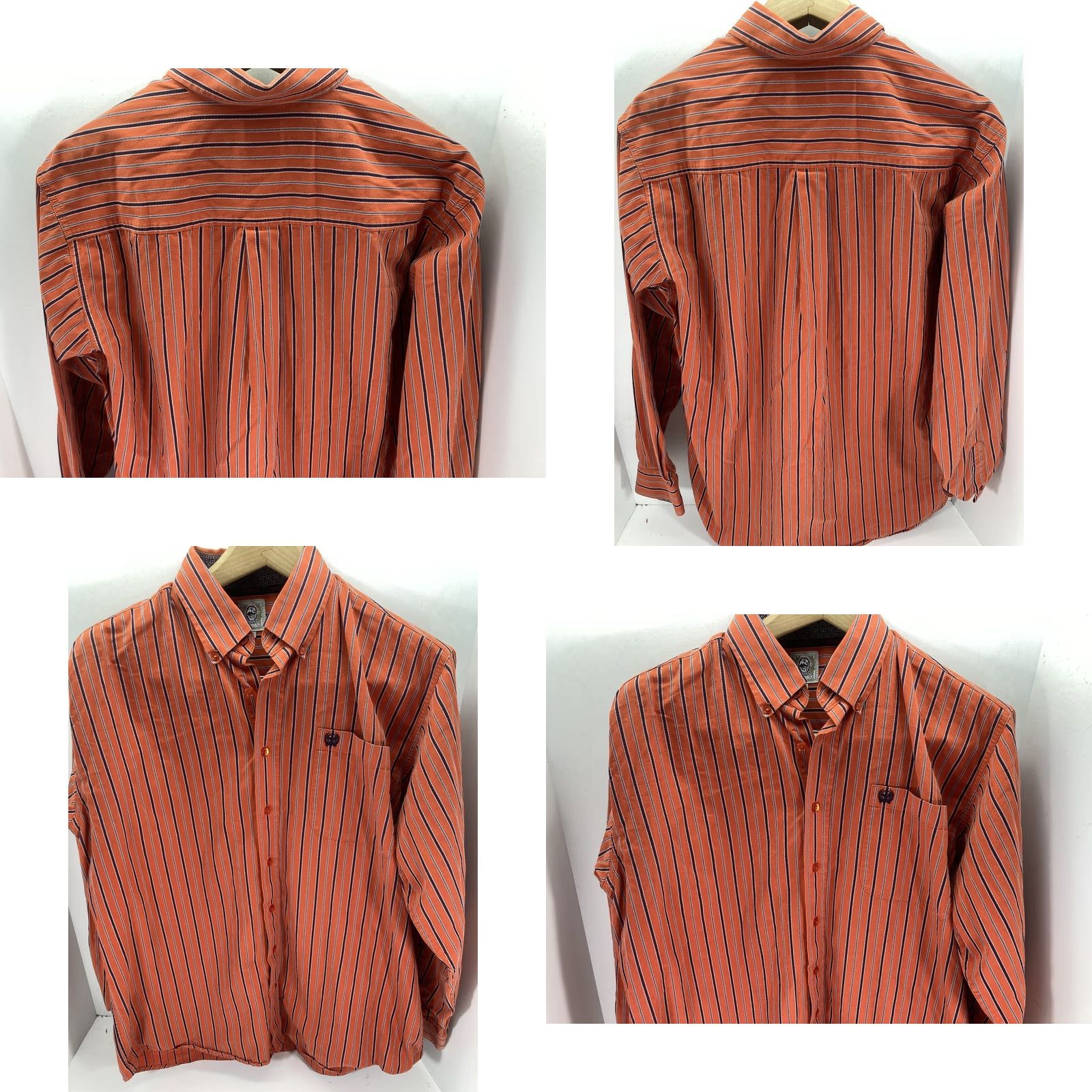 Vintage VINTAGE Cinch Western Shirt Men M Orange Stripe Long Sleeve Button Rodeo Mens Size US M / EU 48-50 / 2 - 8 Thumbnail