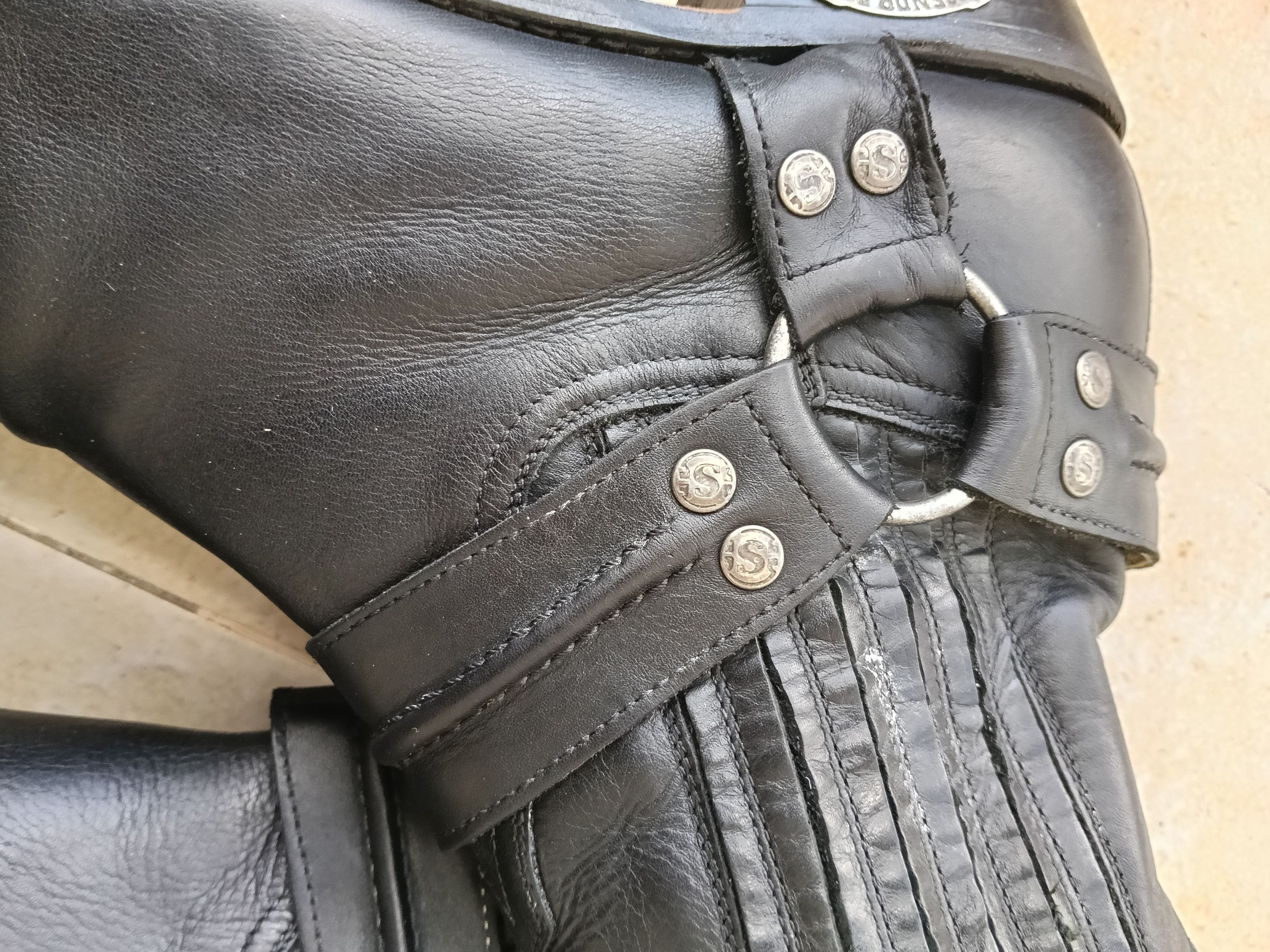 Sendra Sendra black leather harness boots, Size US 10.5 / EU 43-44 - 7 Thumbnail