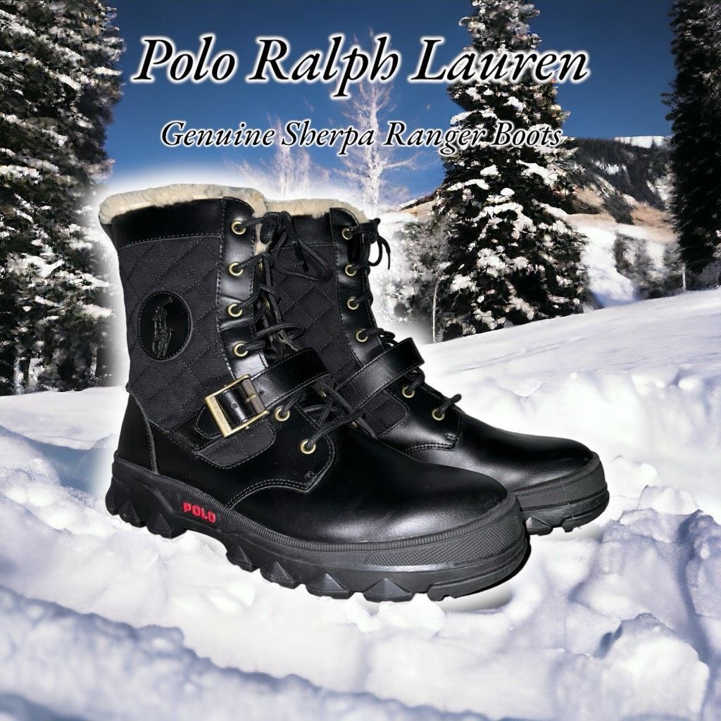 Ralph lauren shearling boots best sale