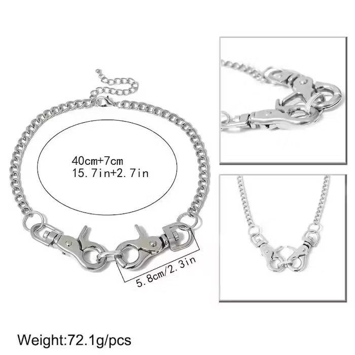 Jewelry × Vintage Big Clasp Pendant Choker Necklace Size ONE SIZE - 4 Thumbnail