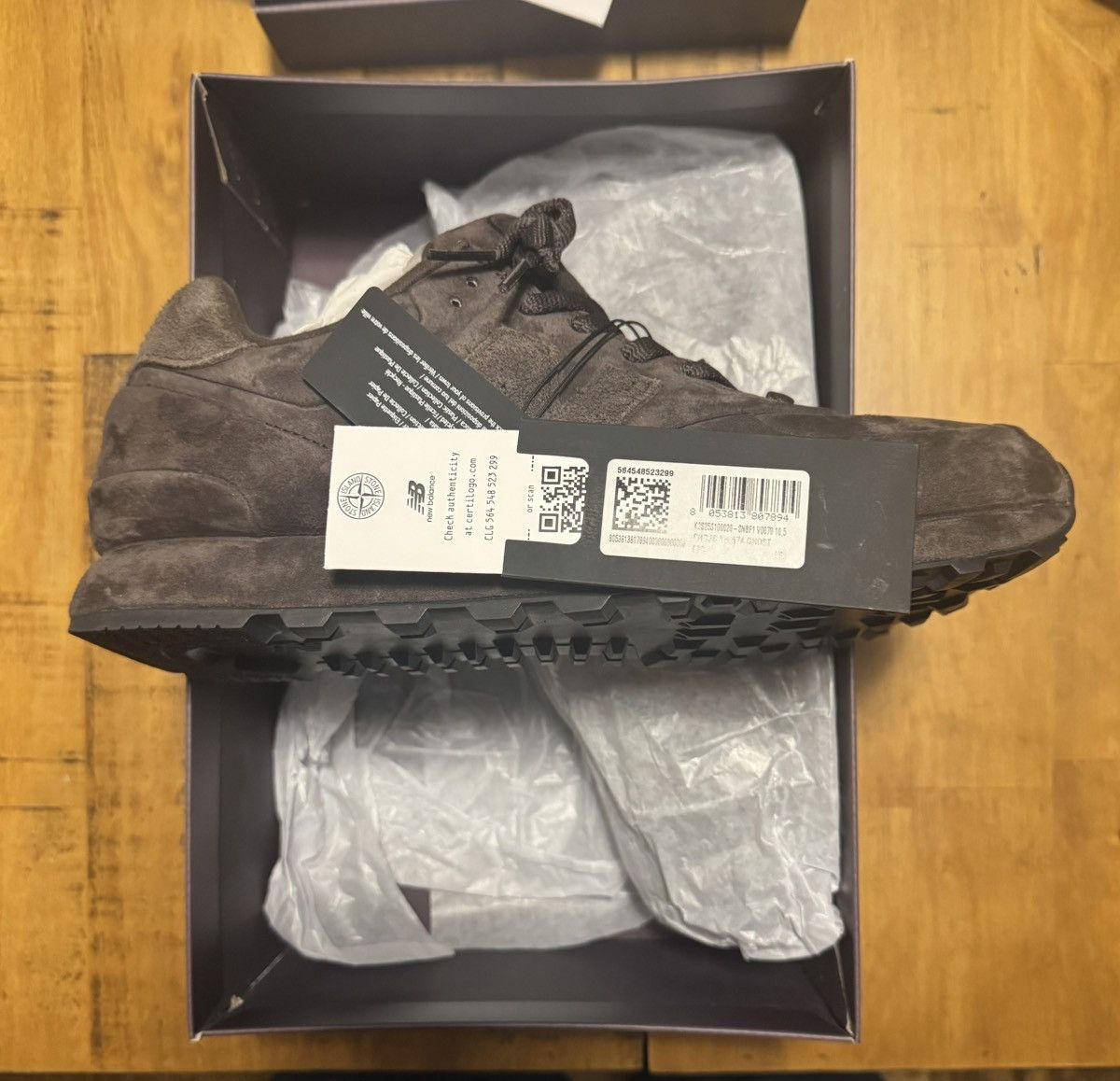 New Balance × Stone Island NWT New Balance 574 LegacyStone Island Ghost Dark Brown 10.5 Size US 10.5 / EU 43-44 - 1 Thumbnail