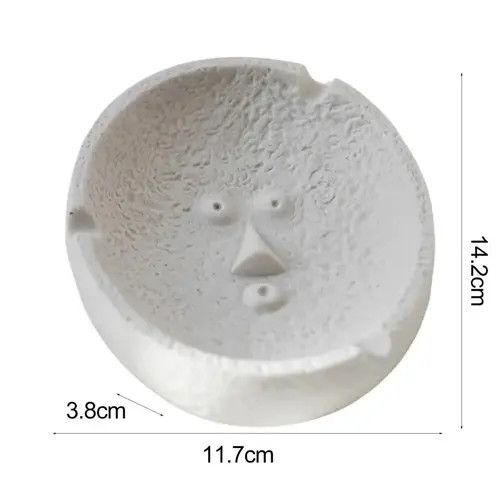 Designer × Jewelry Human Face Desktop Ashtray Size ONE SIZE - 3 Thumbnail
