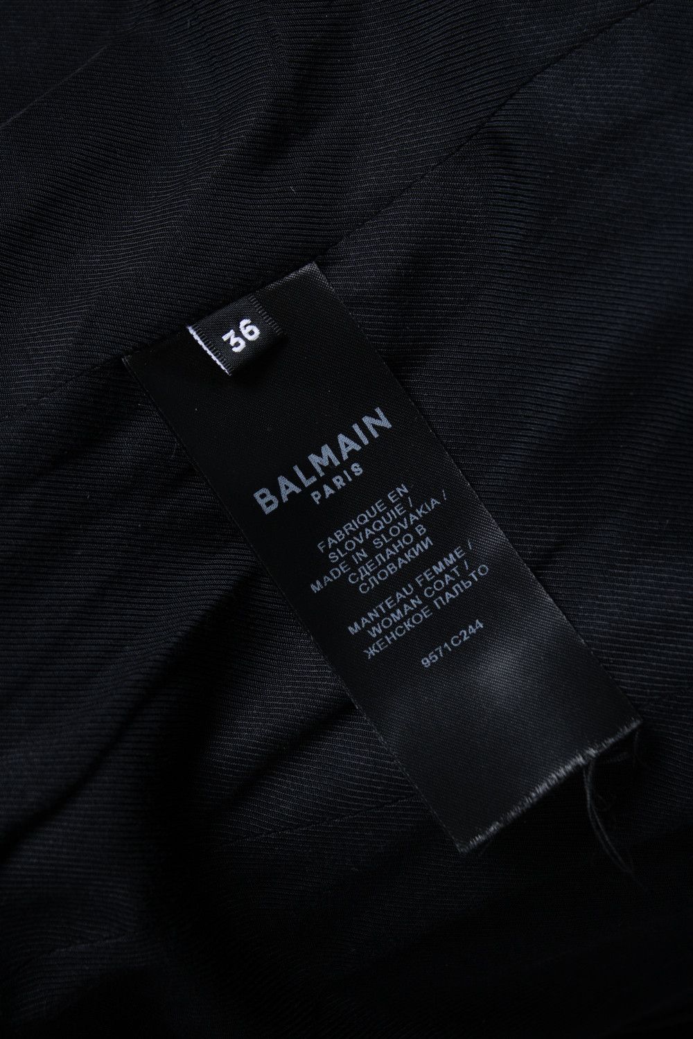Balmain Balmain, black and white wool coat Size XS / US 0-2 / IT 36-38 - 5 Thumbnail