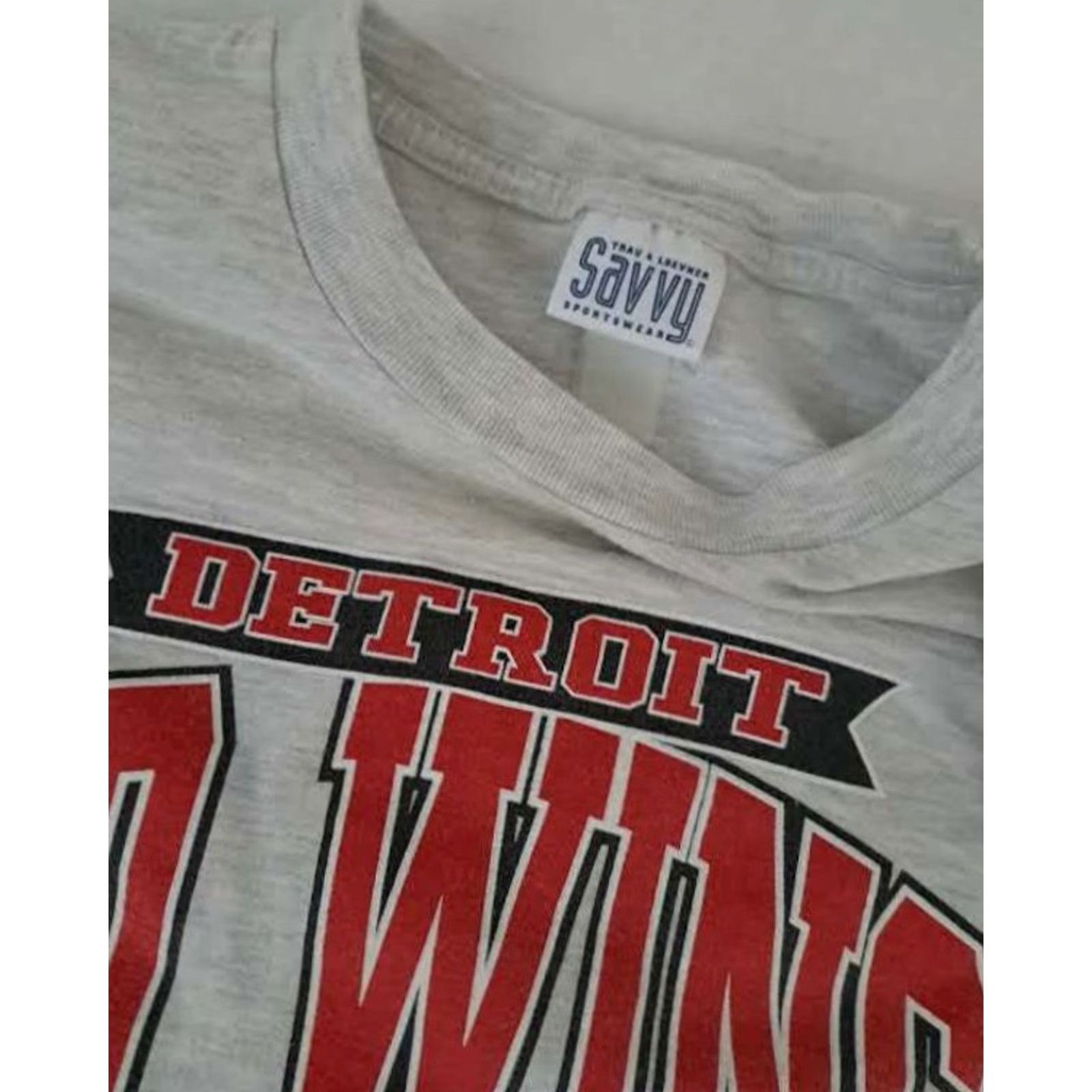 Vintage VINTAGE Detroit Red Wings Hockey Savvy T-Shirt USA 2XL Light Grey XS? Size US XXL / EU 58 / 5 - 3 Thumbnail