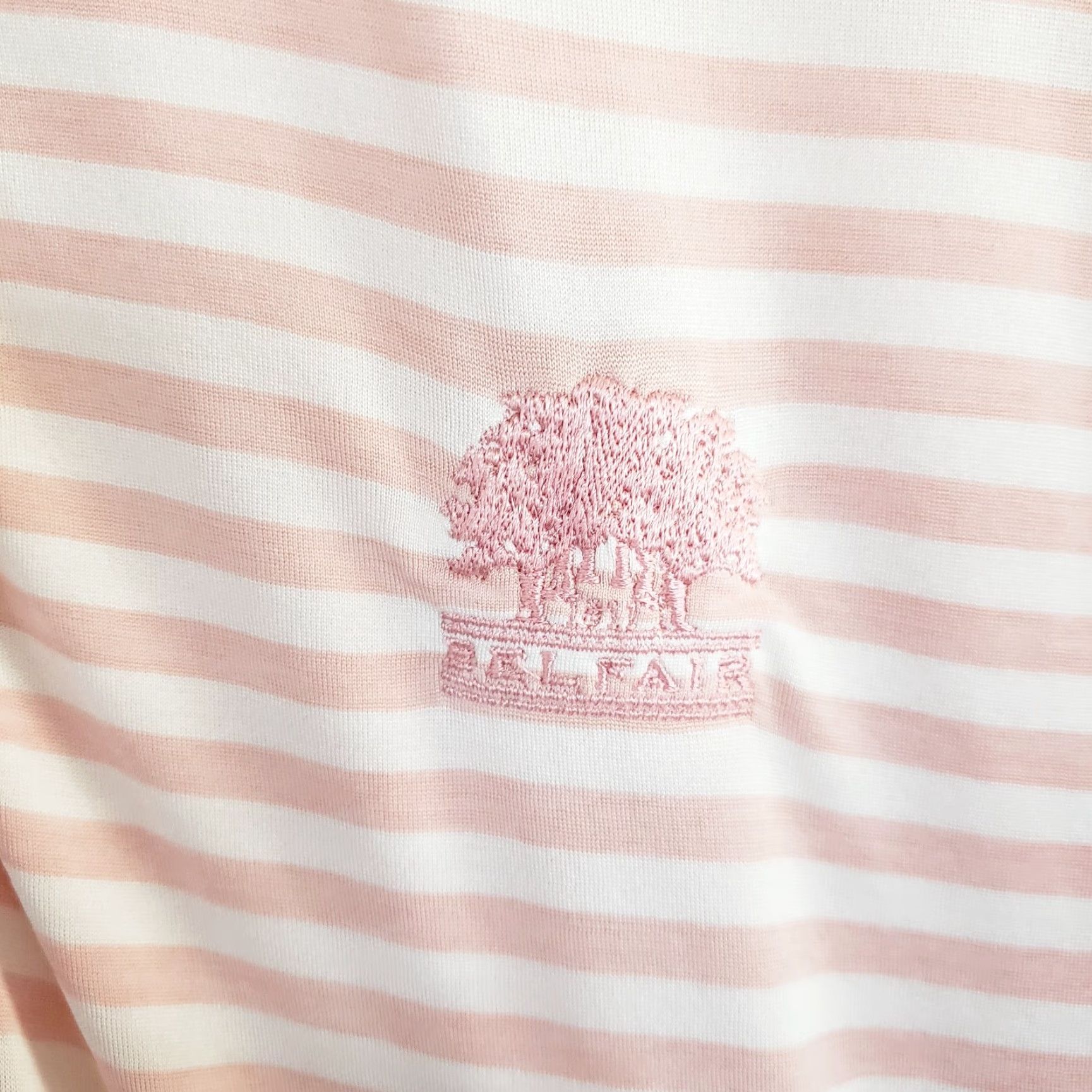 Vintage Stitch Polo Shirt Mens Large Pink White Striped Performance Golf Stretch Shirt Size US L / EU 52-54 / 3 - 5 Thumbnail