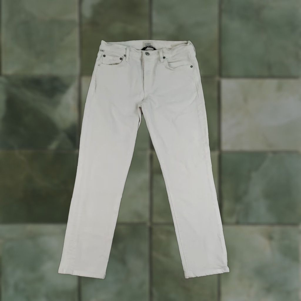 Citizens Of Humanity Citizens Of Humanity Jeans Womens Size 27 White Ella Mid Rise Slim Crop Stretch Cropped Jeans Women 27in Inseam 25in White Ella Stretch Size 27" / US 4 / IT 40 - 1 Thumbnail