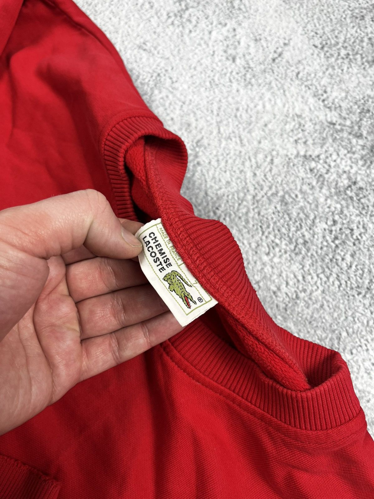 Lacoste Lacoste distressed sweatshirt vintage made France Size US L / EU 52-54 / 3 - 12 Thumbnail