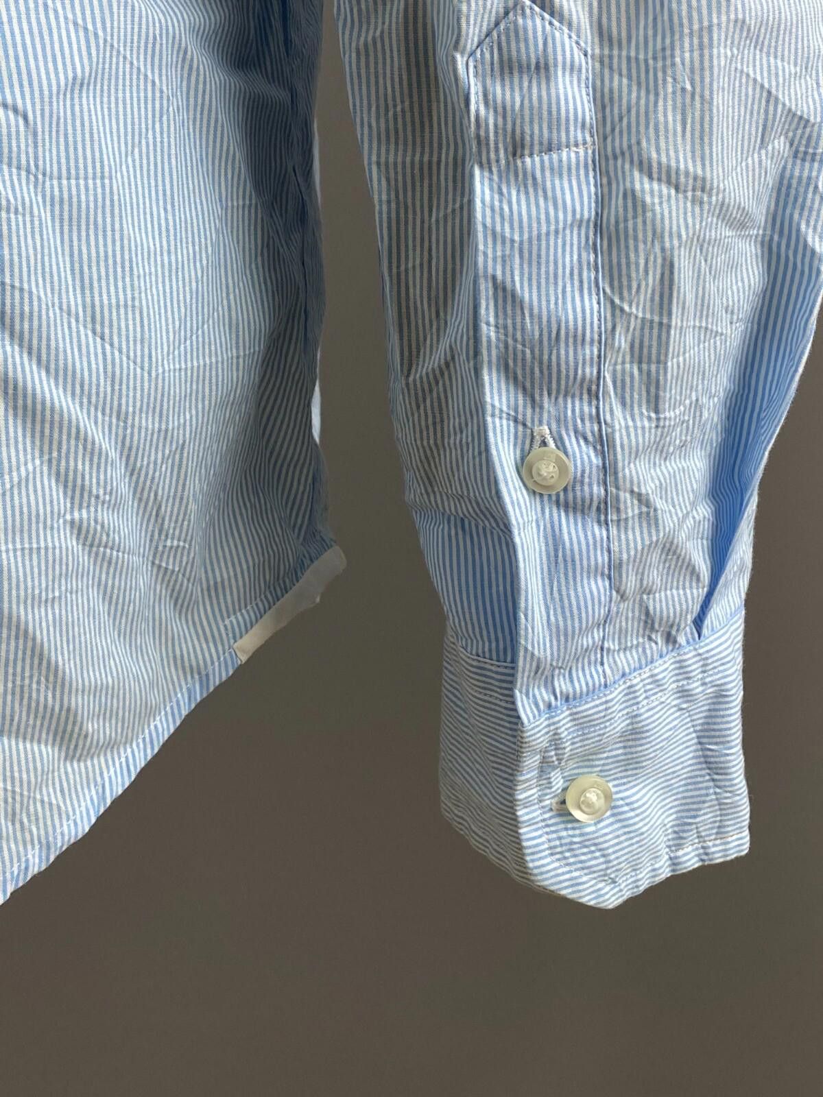 Ermenegildo Zegna Z Zegna Sport Blue Stripe Button Down Shirt Size XL Size US XL / EU 56 / 4 - 11 Thumbnail