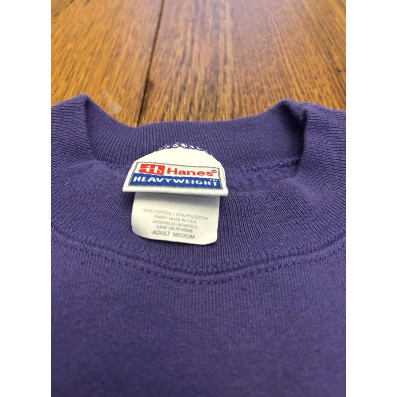 Hanes VINTAGE 90s Snowman Christmas Sweatshirt M Winter Graphic Crewneck Hanes Unisex Adults Purple Size M / US 6-8 / IT 42-44 - 2 Thumbnail