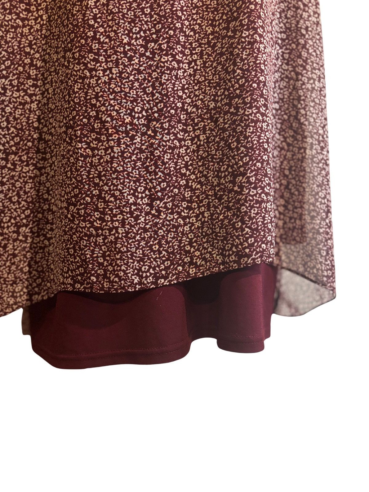 Other Burgundy layered Top.wt8107 Size XXL / US 16-18 / IT 52-54 - 8 Thumbnail