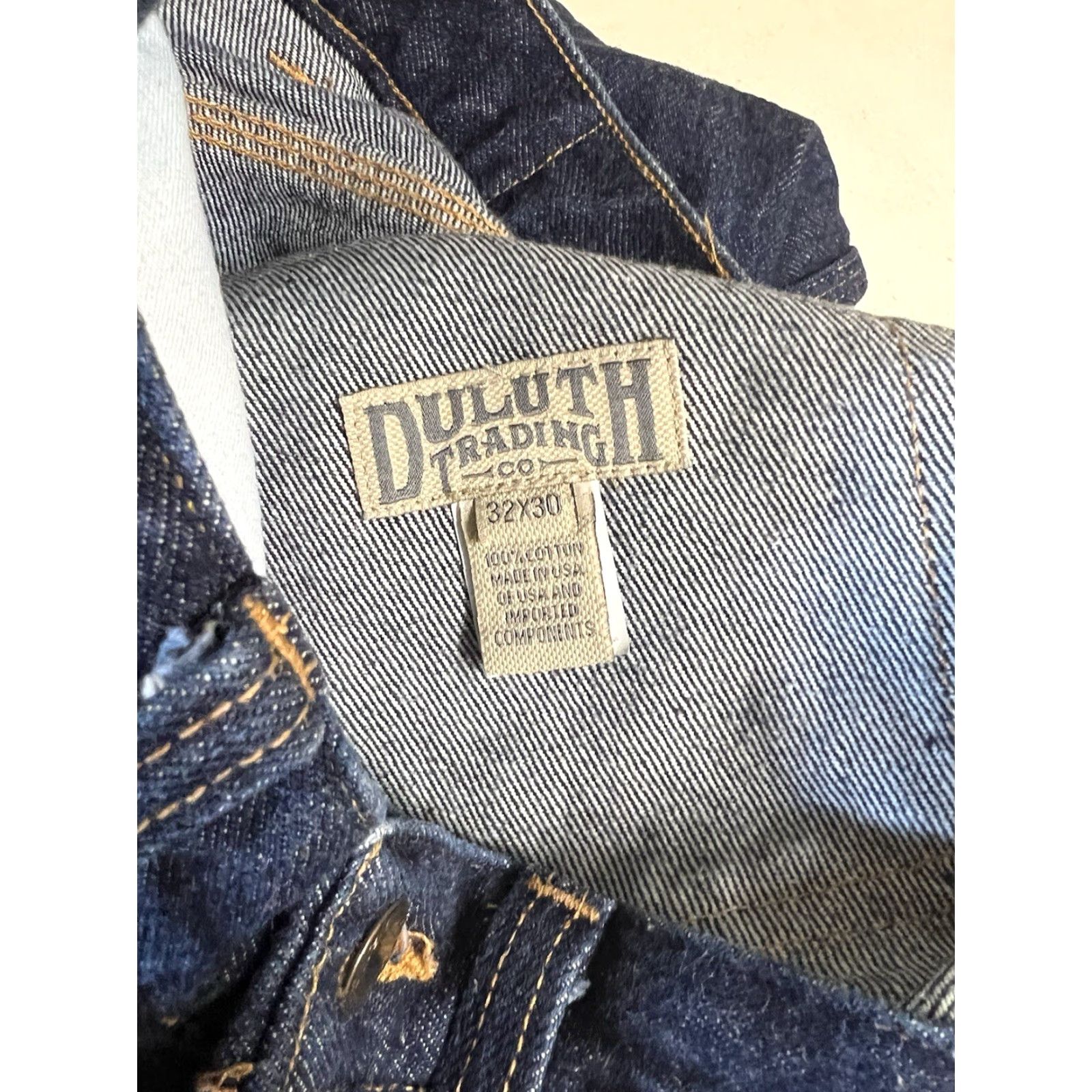 Denime Duluth Jeans Mens 32x30 Blue Denim Work Wear Triple Stitched USA Made Regular Fit 5-Pocket Denim Jeans Size US 32 / EU 48 - 4 Thumbnail