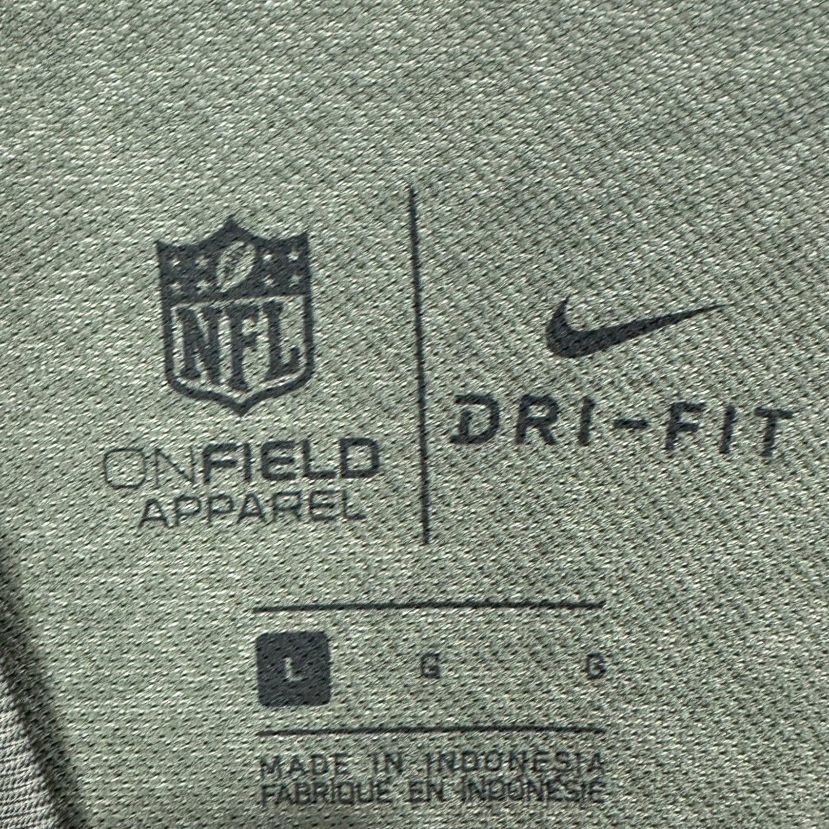 Nike Nike NFL Polo Shirt Mens Large Green Dri-Fit Blade Collar Football Casual Shirt Size US L / EU 52-54 / 3 - 4 Thumbnail