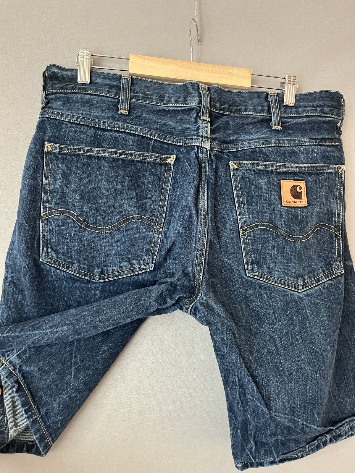 Carhartt Carhartt Western Bermuda Denim Shorts Size US 33 - 10 Thumbnail